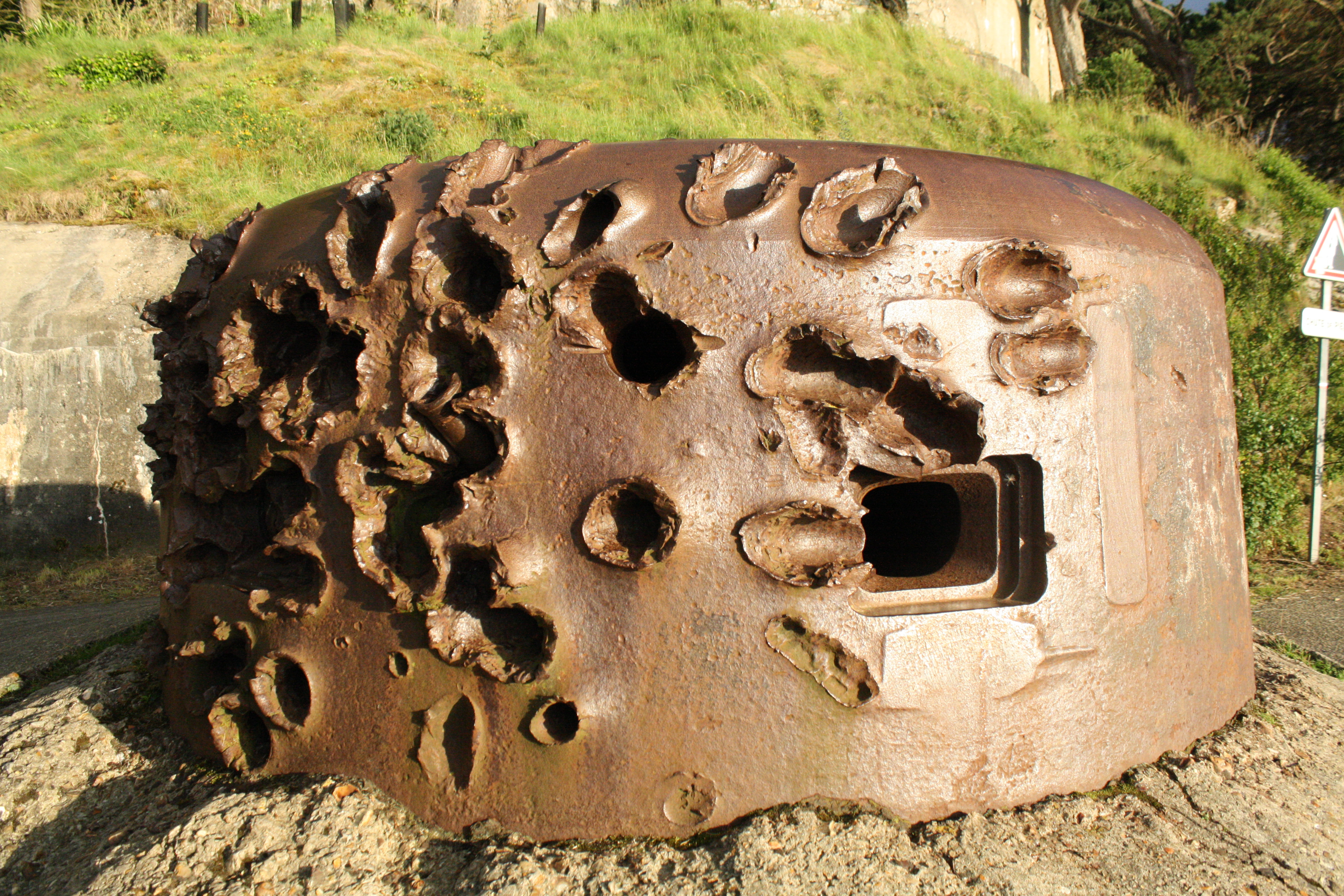 German Gun Turret from WWII in Saint Malo, France. (3,888x2,592) r
