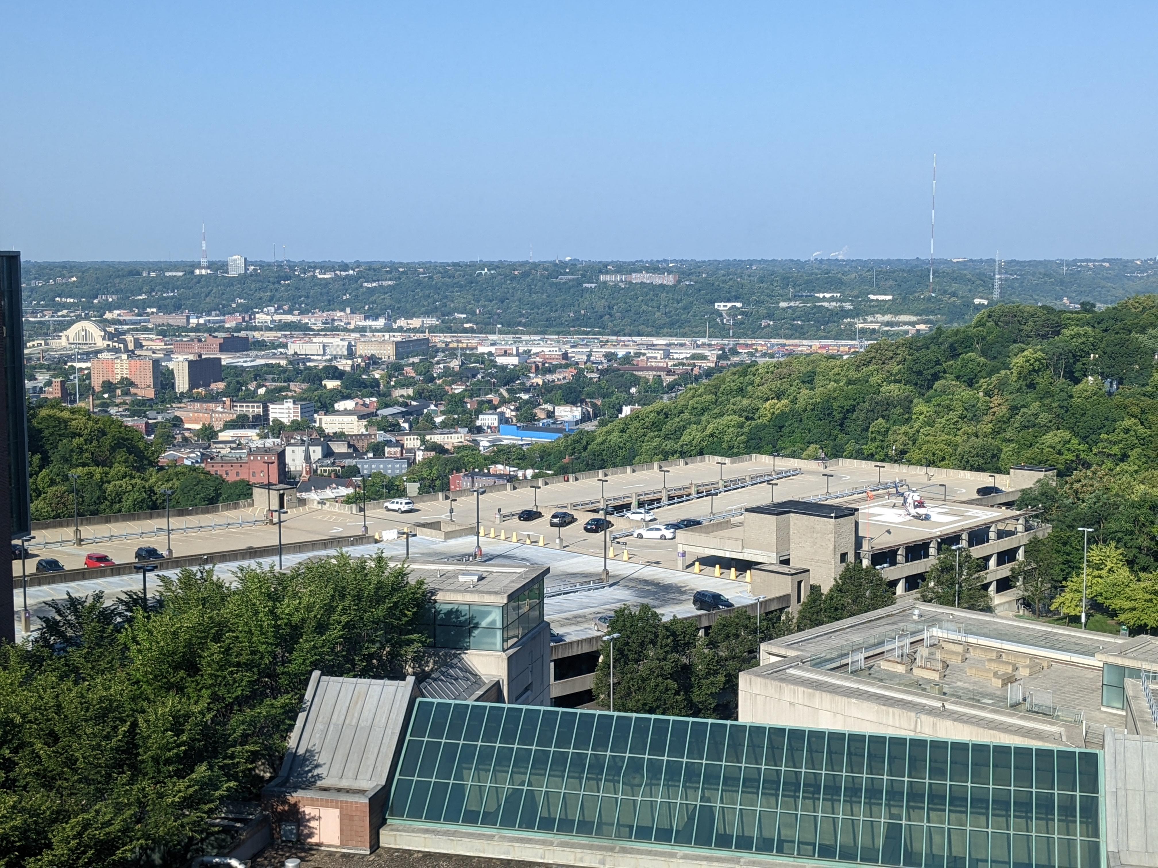 The view from Christ Hospital with bonus LifeFlight cincinnati
