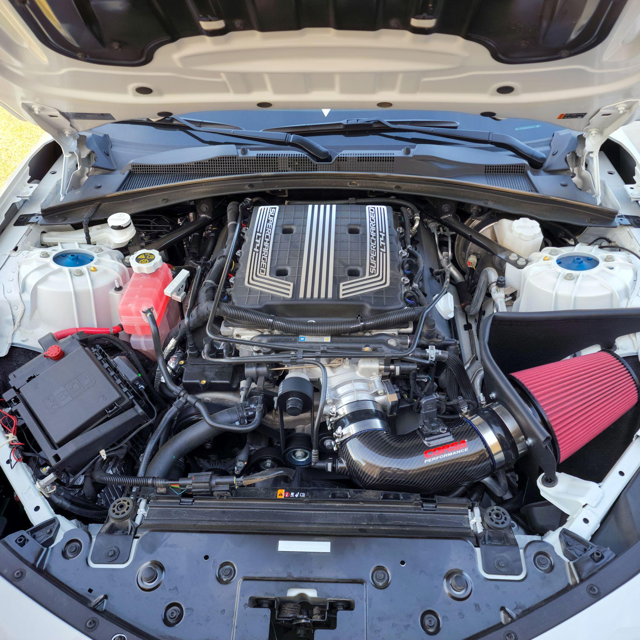 Corsa carbon fiber intake installed. Loving the look, that is the only