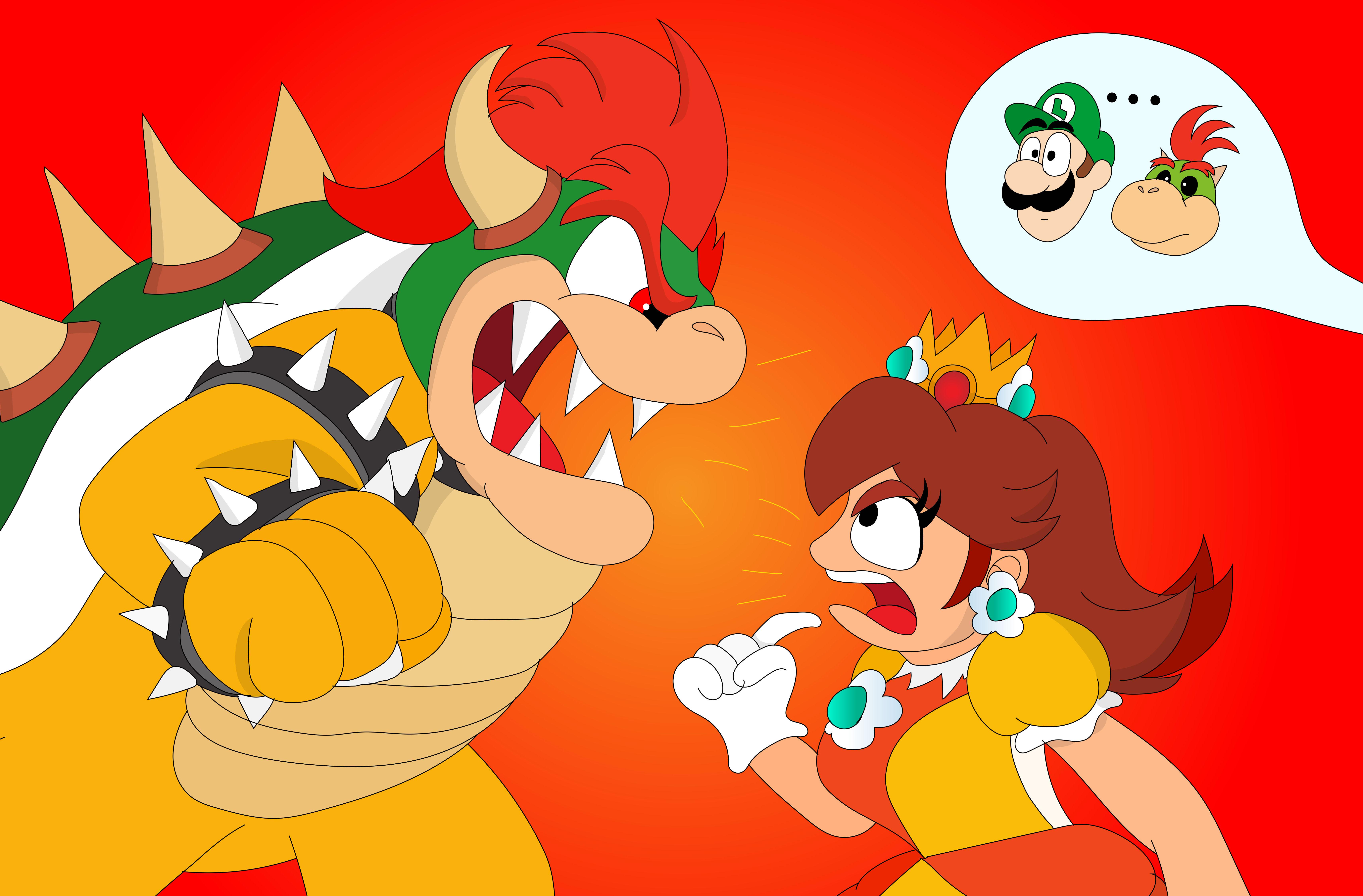 Why Bowser Doesn't Kidnap Daisy (artist Kallan21) r/Mario