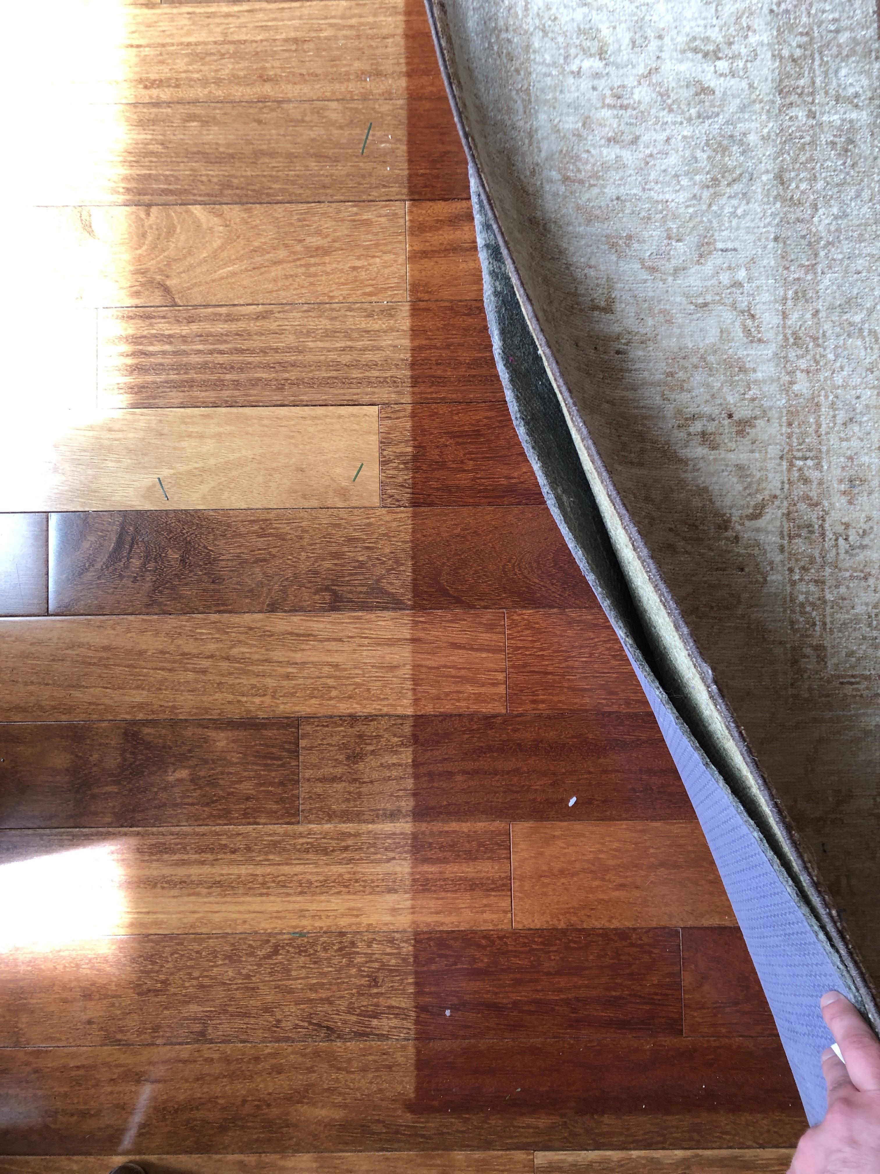 The power of sun damage on hardwood floors r/mildlyinteresting