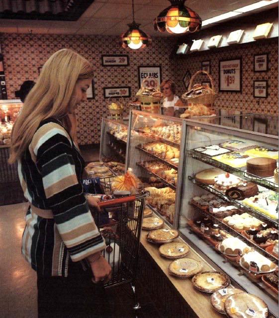 The bakery department at a Big Star supermarket, circa 1977 Colonial Stores Inc. photo. r