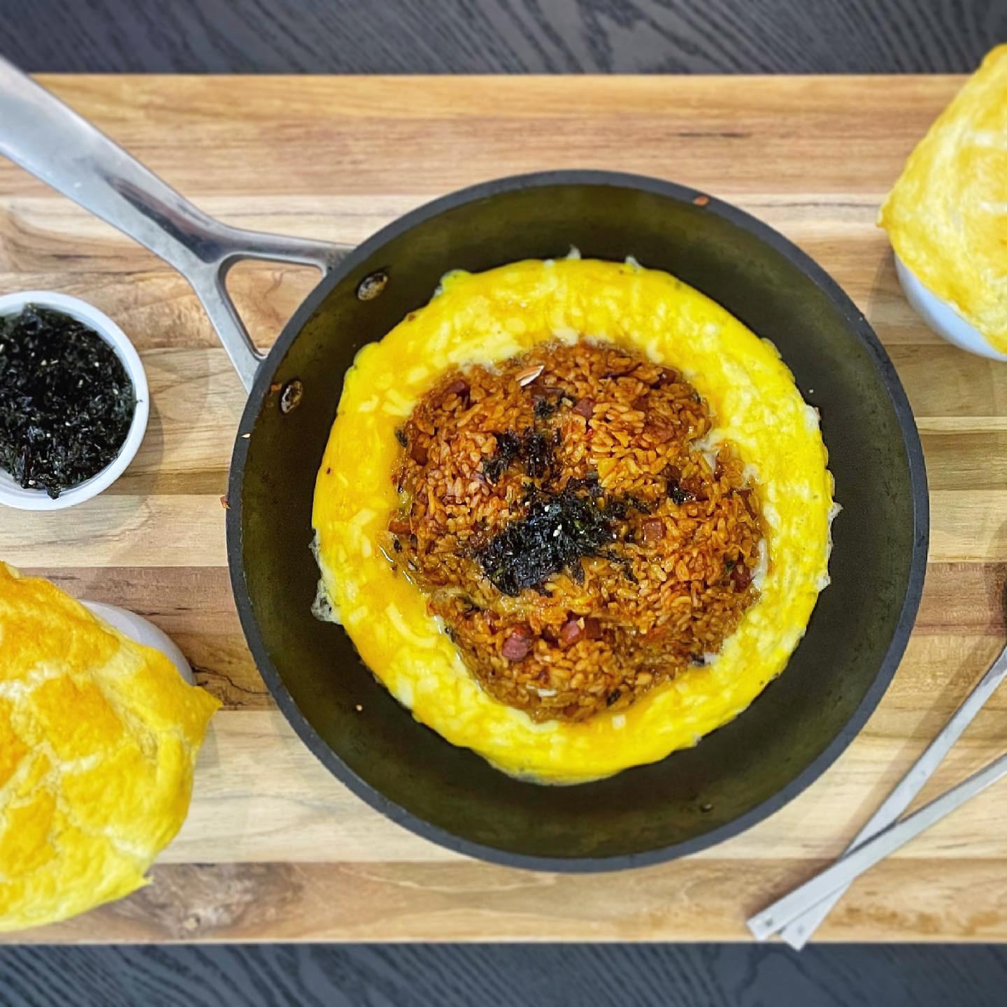 My husband was feeling ambitious and made a cauliflower crust pizza