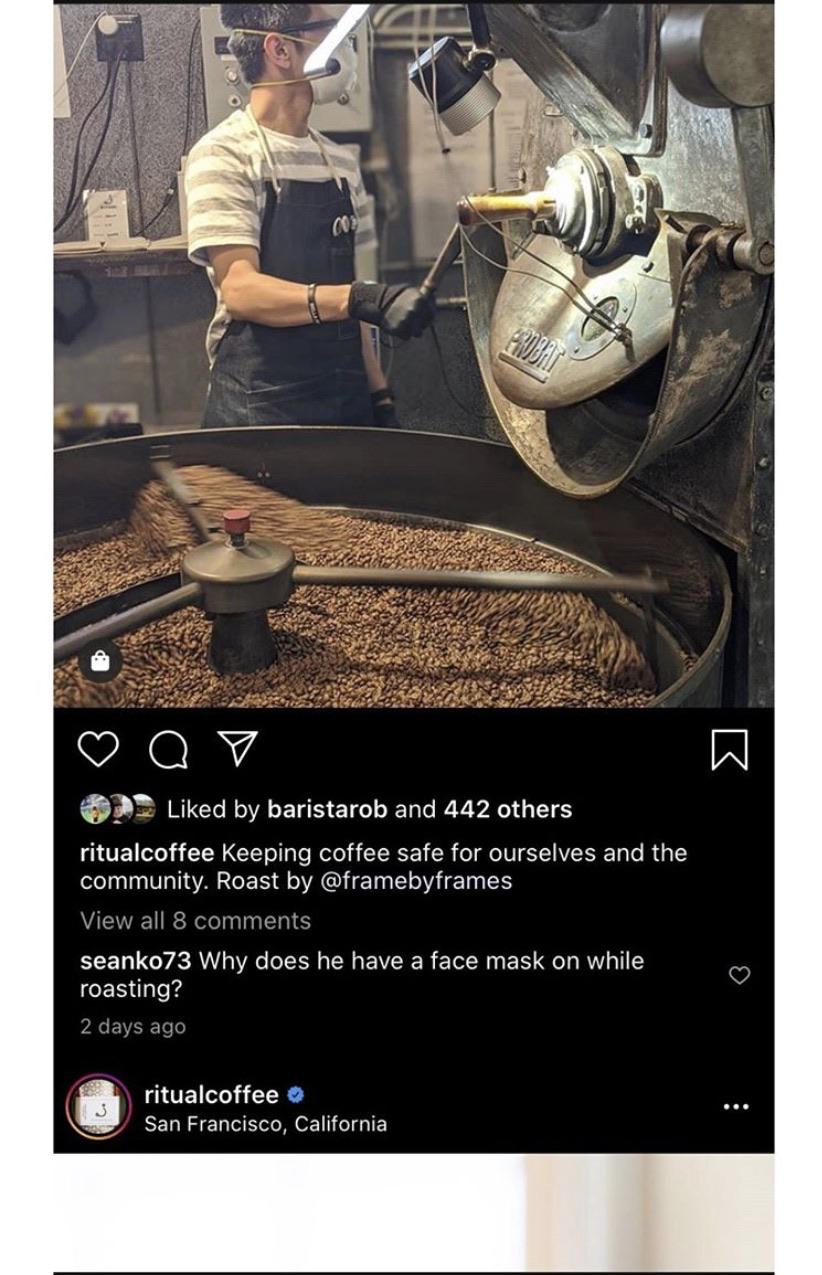 Owner of Temple Coffee “Sean Kohmescher” asking SF Ritual coffee why