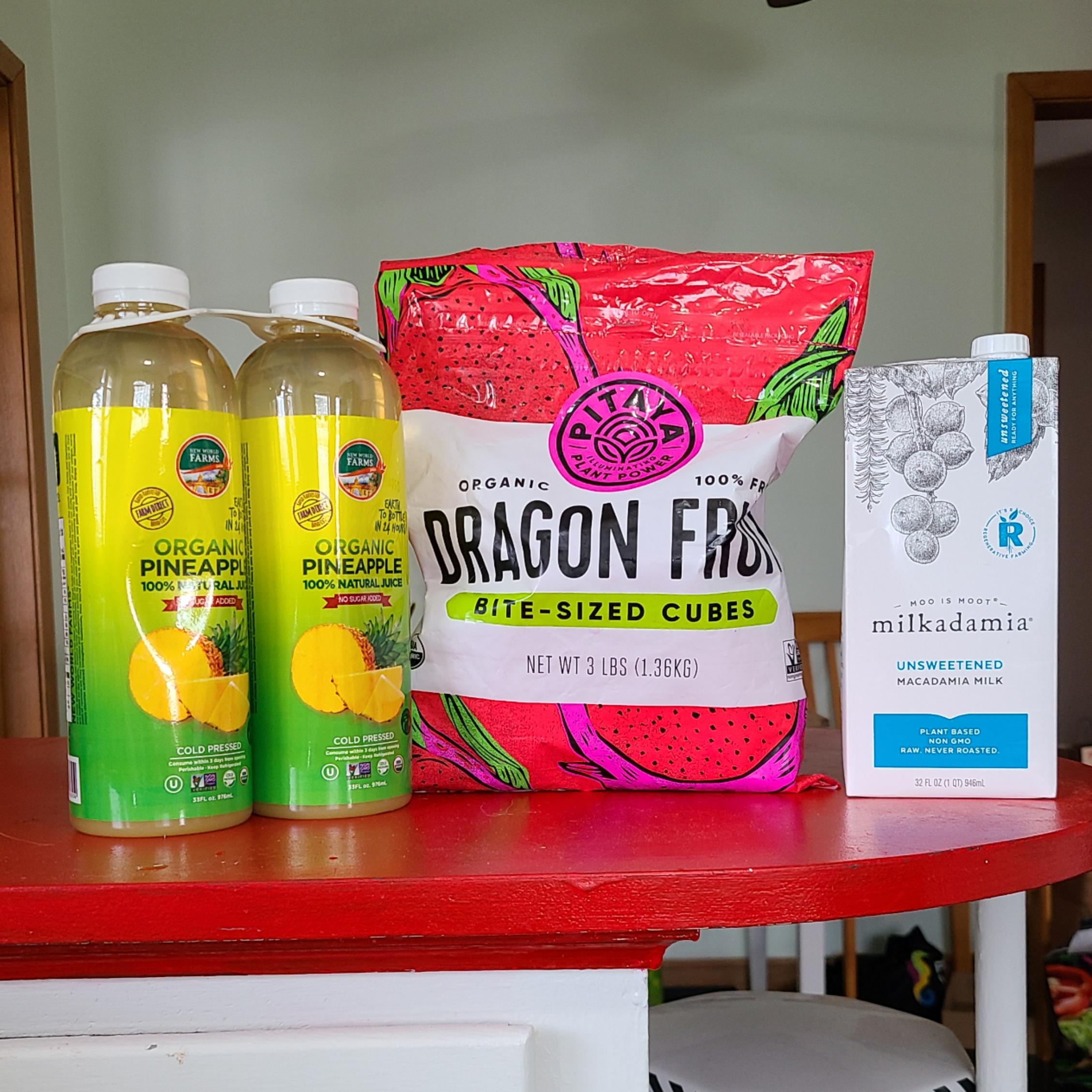 Any Starbucks Dragon Drink fans? A handful of frozen dragon fruit, pour