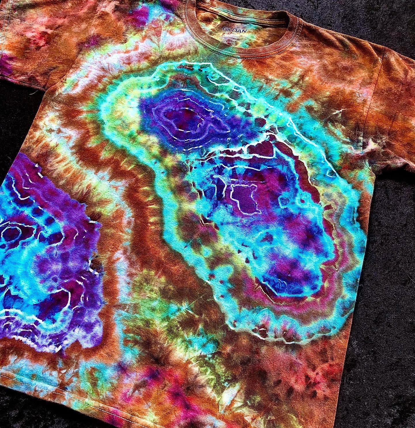 Agate/Geode shirt. Came out pretty trippy tiedye