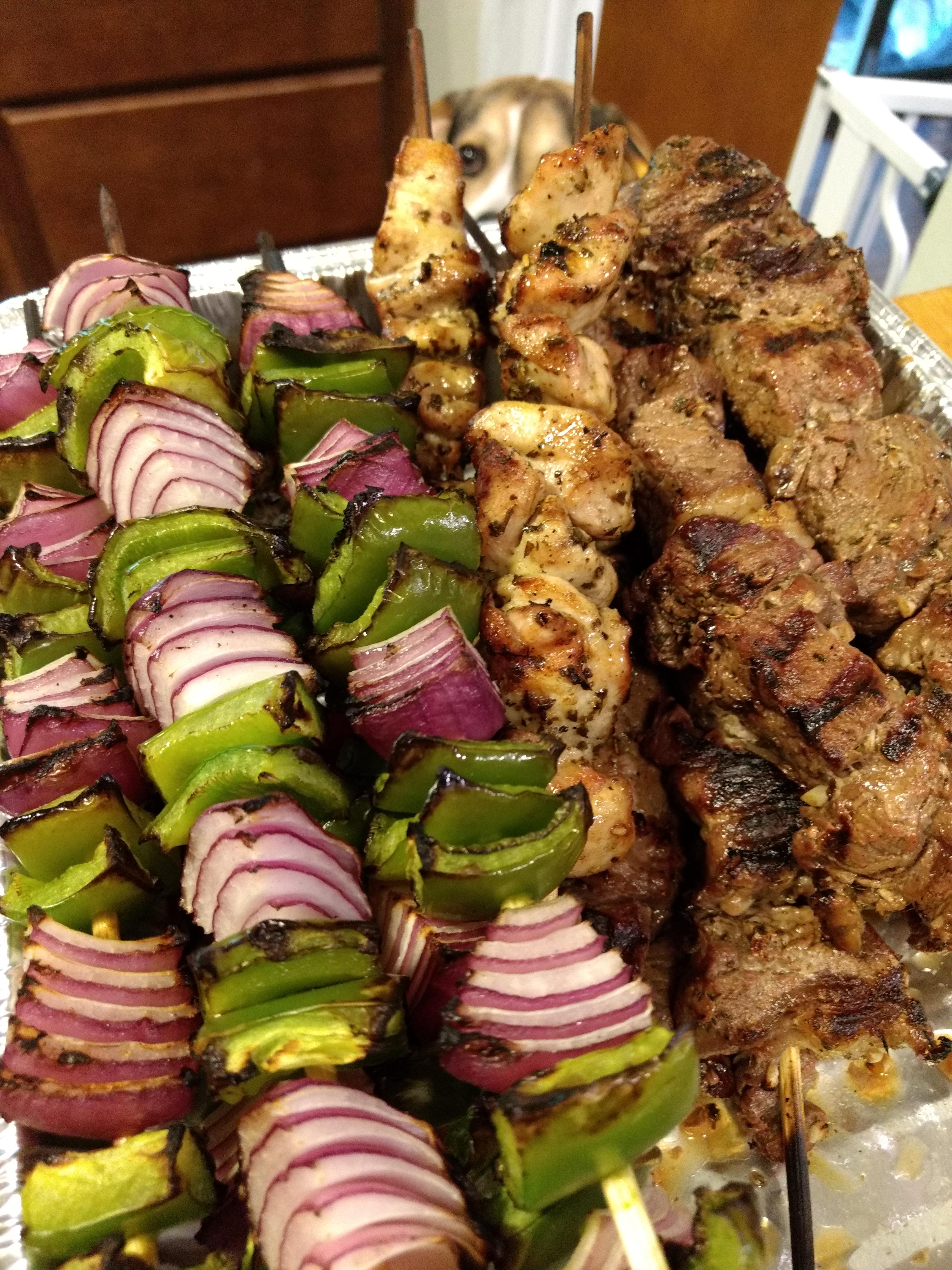 Grilled kebabs r/FoodPorn