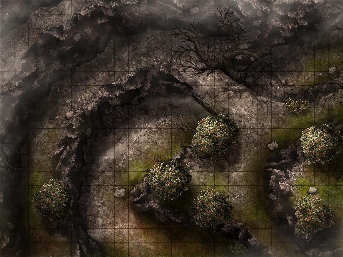 [OC] Canyon Pass /detailed battle map/ r/DnD