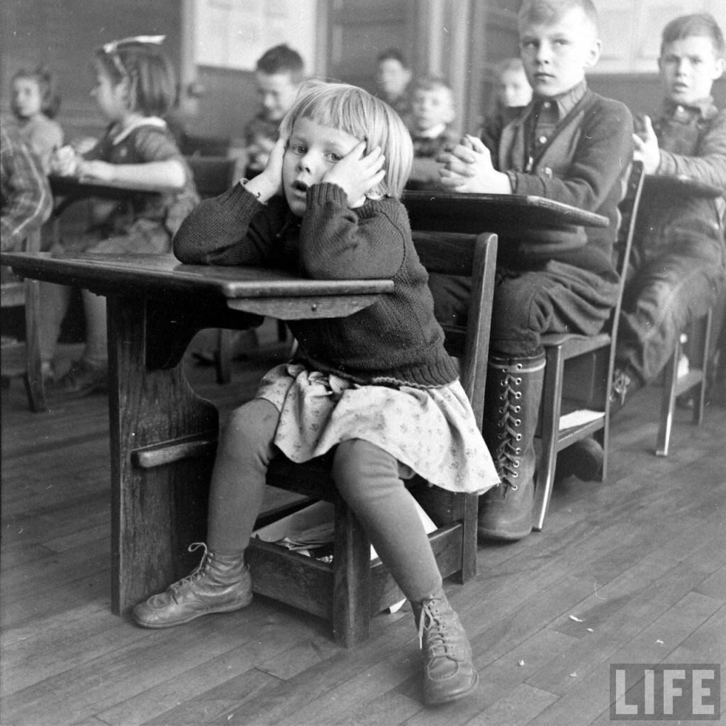 Bored schoolgirl in Maine, 1942 Bernard Hoffman for Life Magazine r