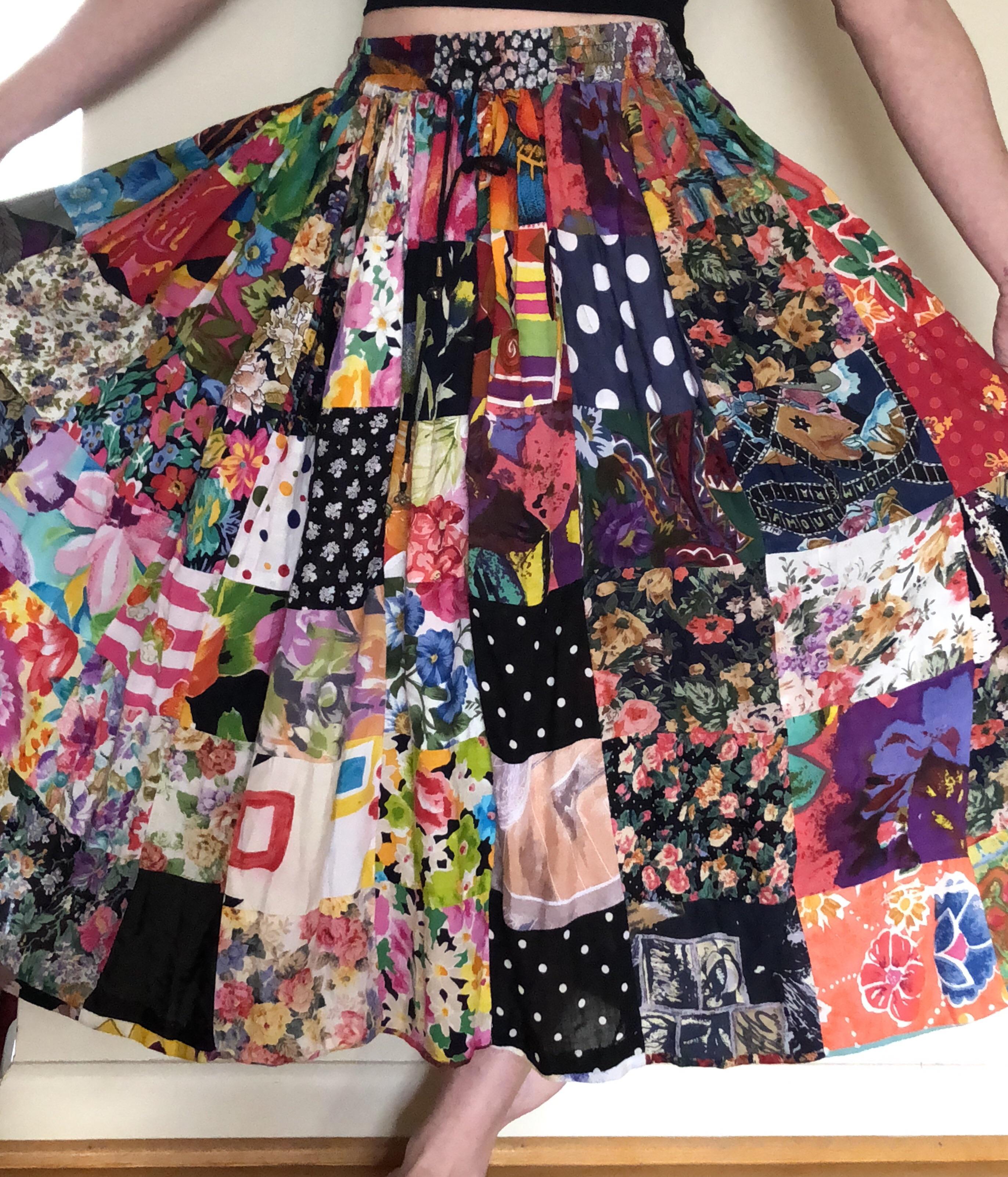 Handmade Patchwork Circle Skirt 5 at a new thrift store near my house