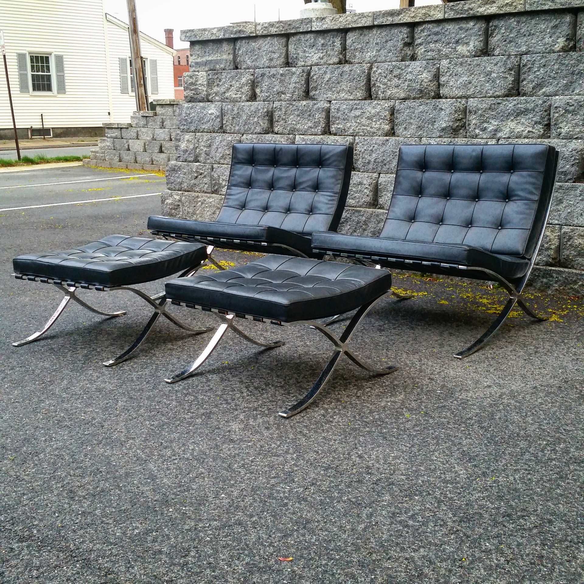 6 hours round trip and 180 for these Barcelona chairs r/Mid_Century