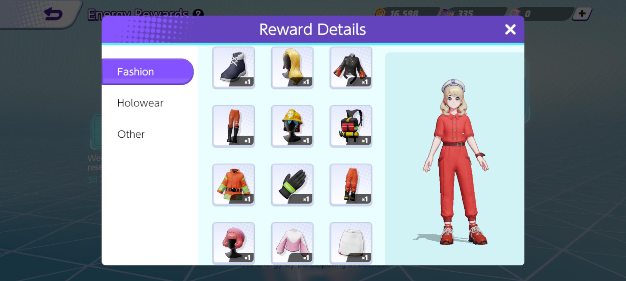 New energy rewards! Blissey set, Pilot set and Firefighter set now