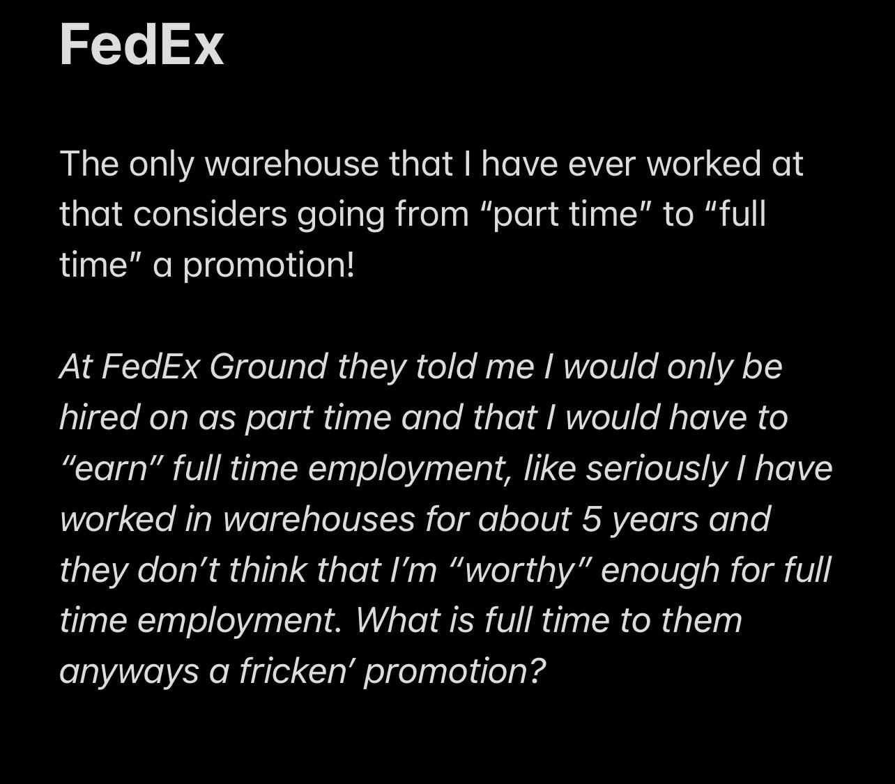 If FedEx was in the Urban Dictionary, this is why my definition of it