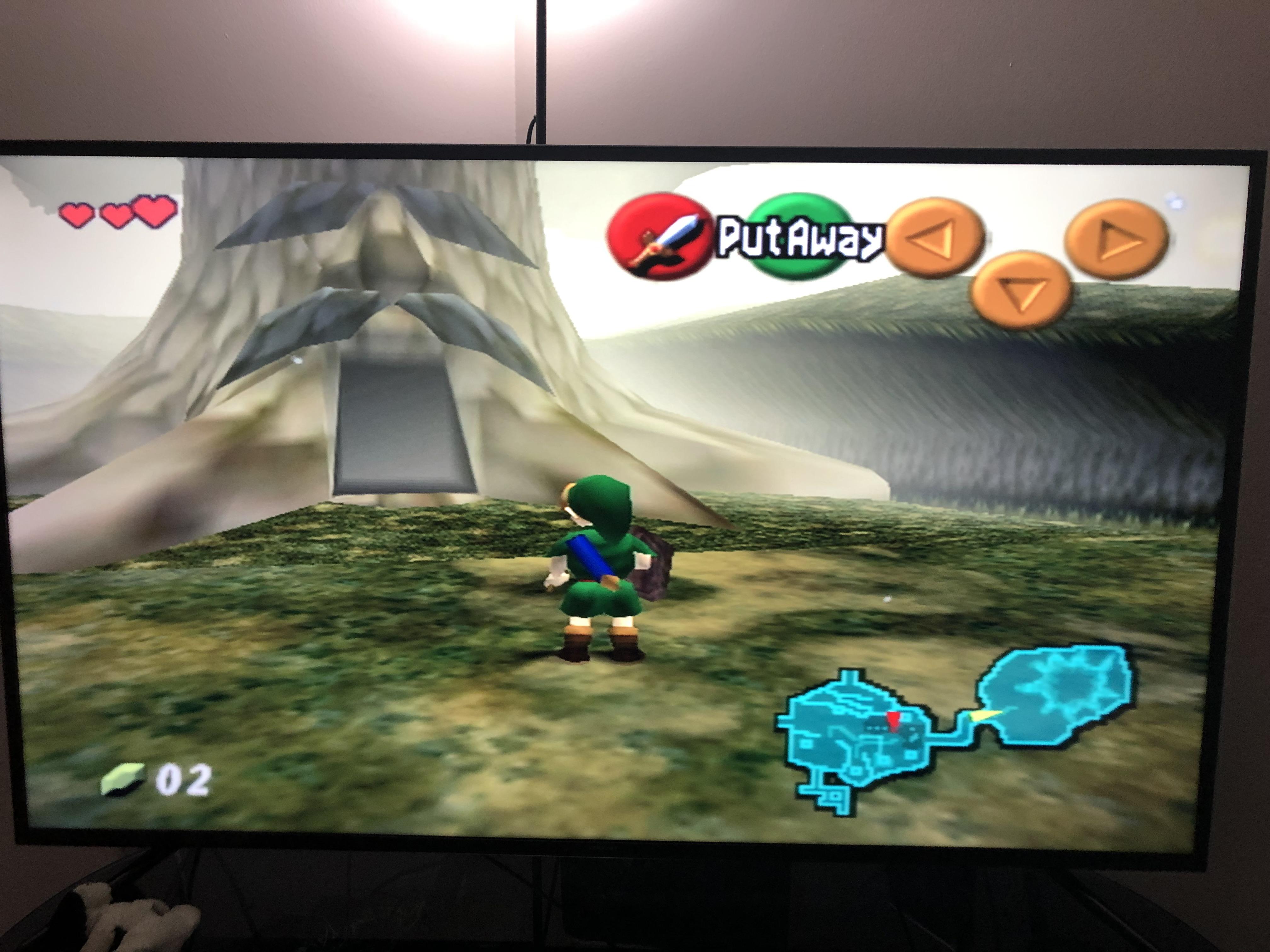 Ocarina of time looking fantastic at 720p on the 58”. Playing on the