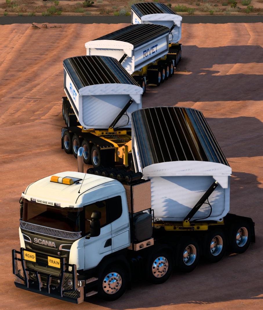 Australian Super Quad Quarry Road Train r/trucksim