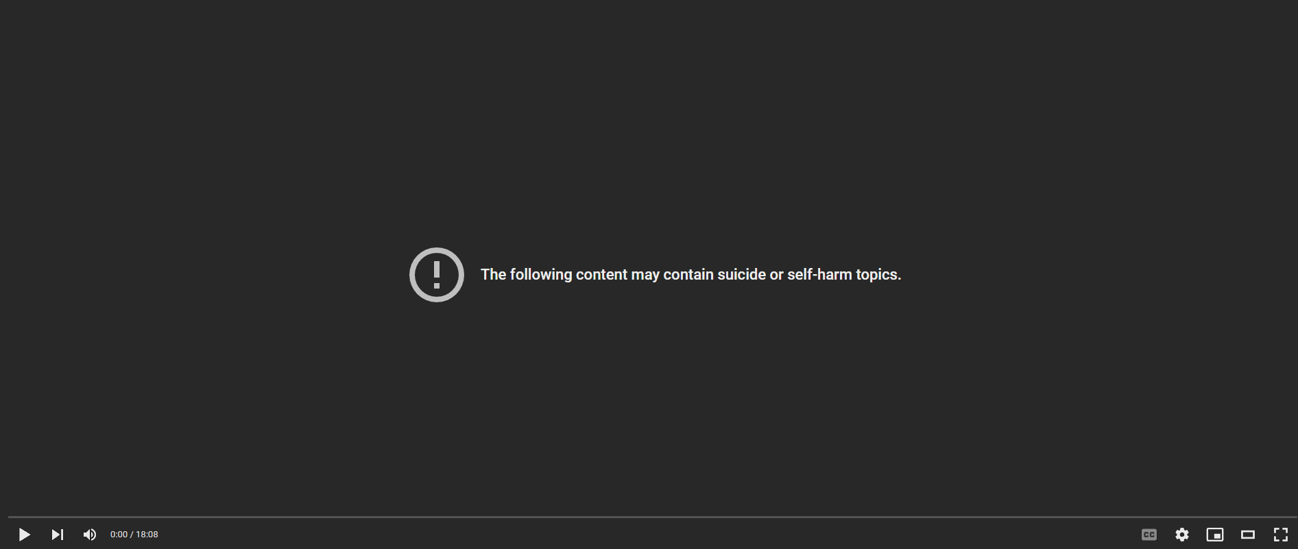 I'm trying to watch a video with a viewer discretion warning before the