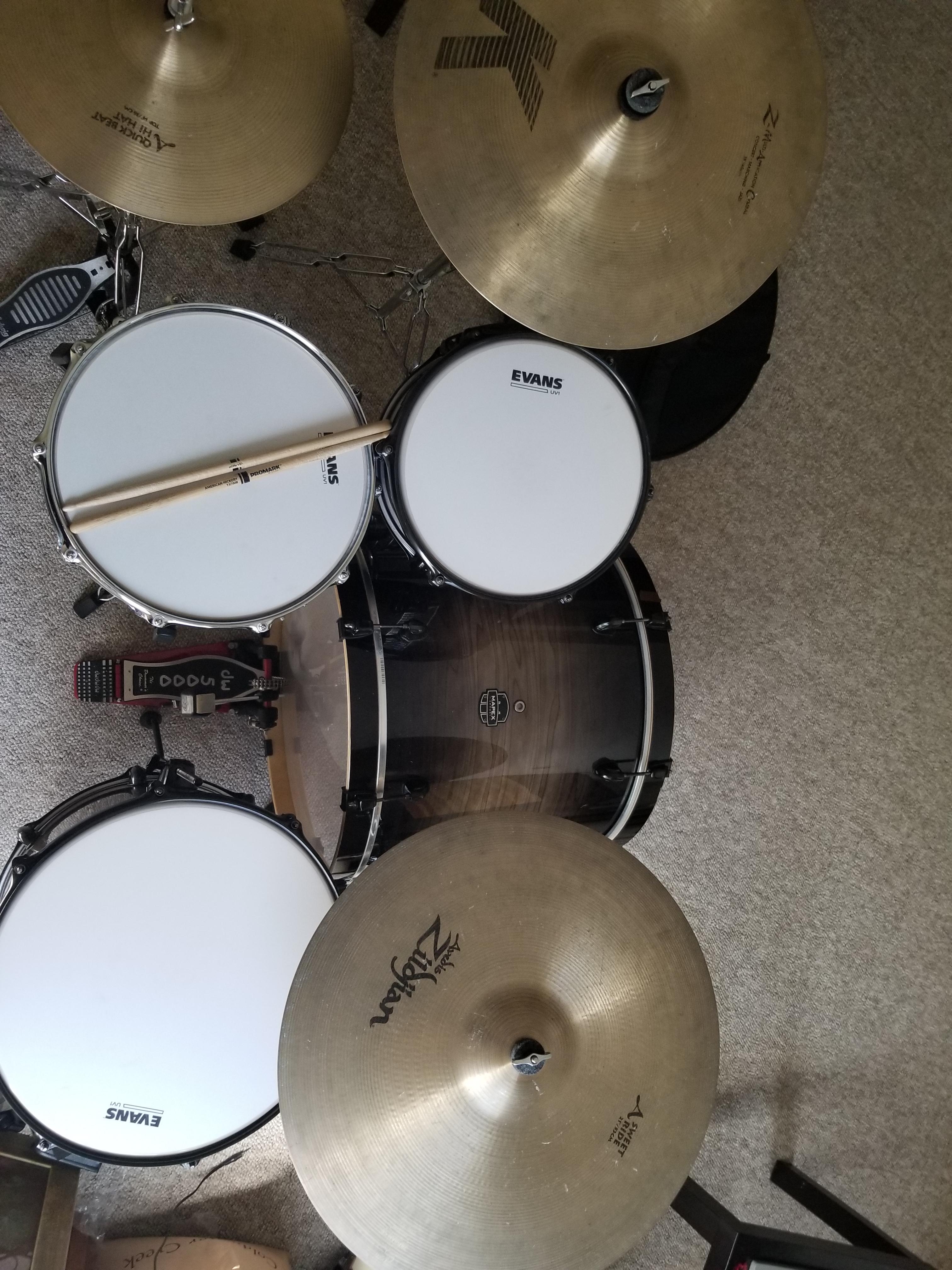 the kit i play with jazz band at school r/drums