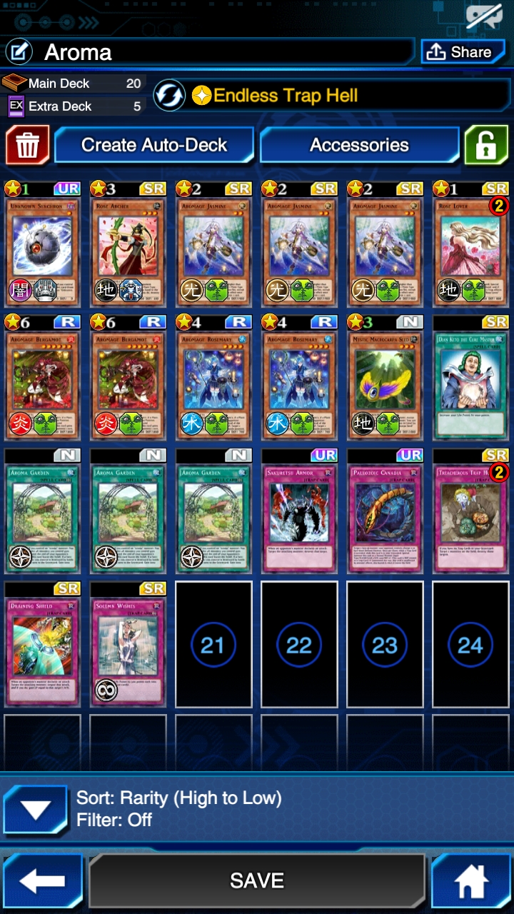 [Deck] First try at aroma deck. Going for more control style. Got one