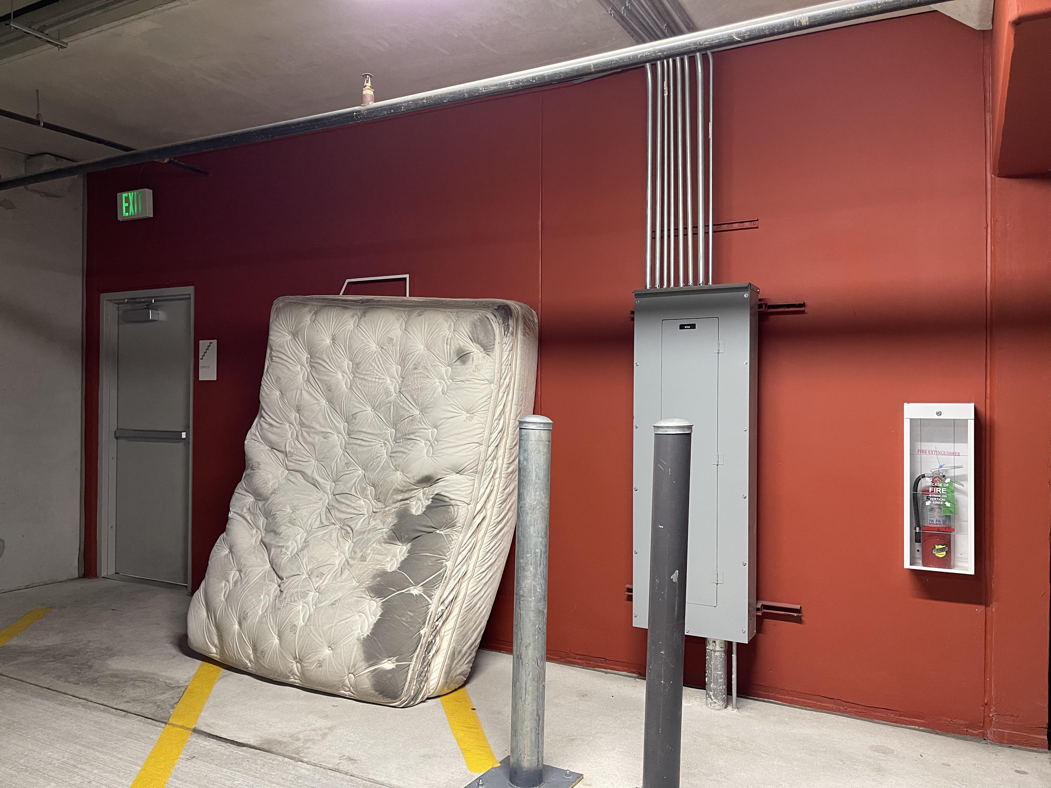 Nasty Mattress Left in Parking Garage r/mildlyinfuriating