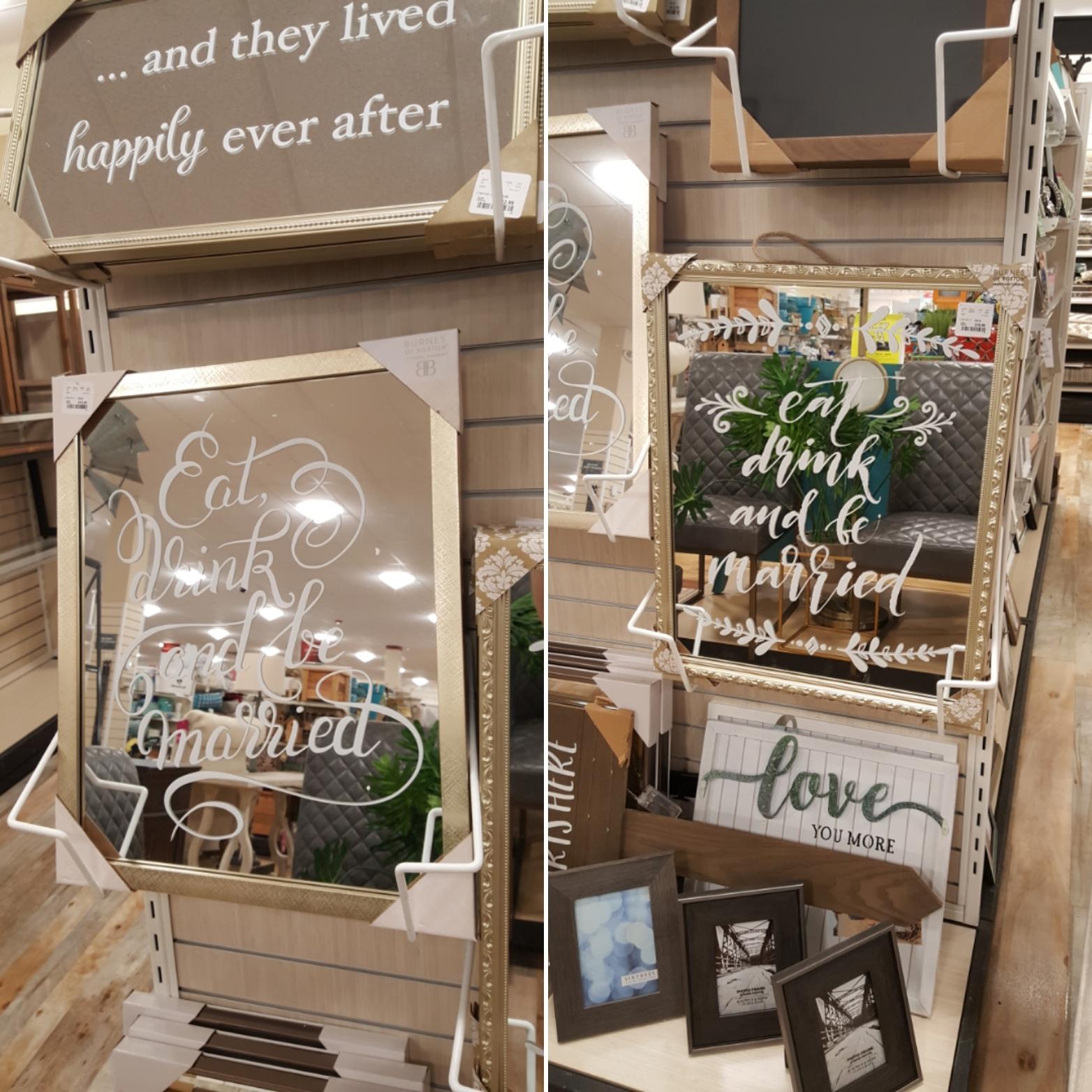 PSA Homegoods has some cute wedding signs for under 20! r