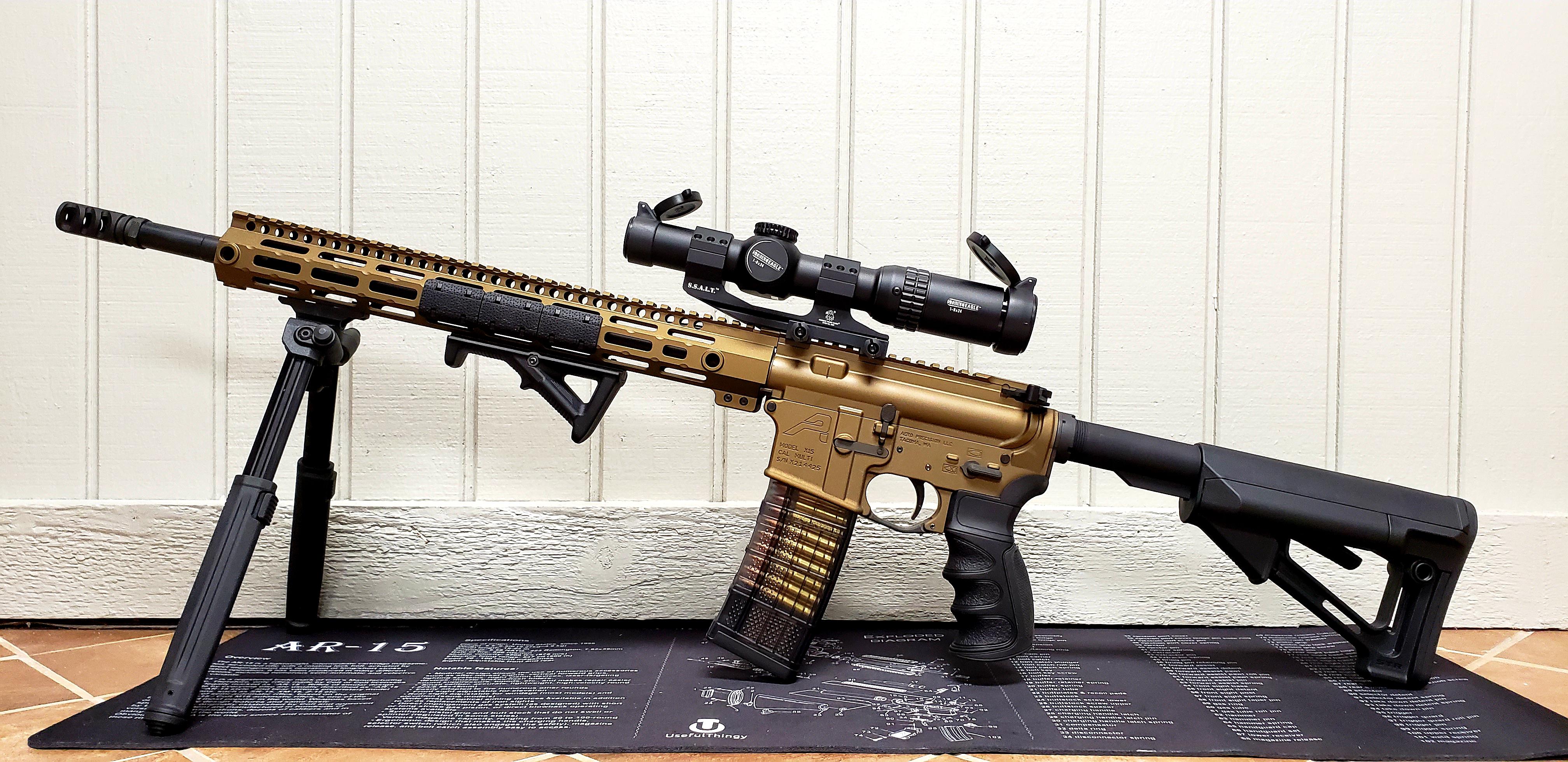 First AR build finally complete. Looks like I'll be maxing out my bipod