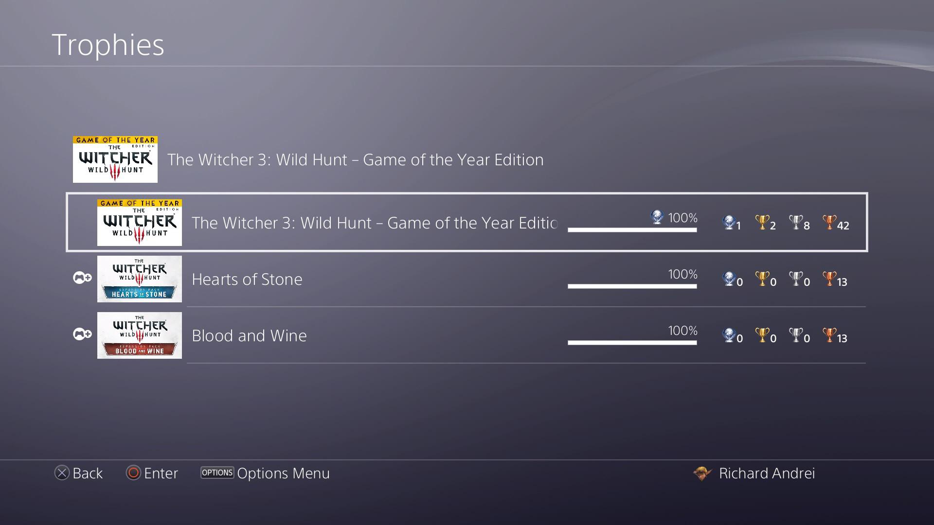 100’d all of The Witcher III Wild Hunt. i’ve still its predecessors