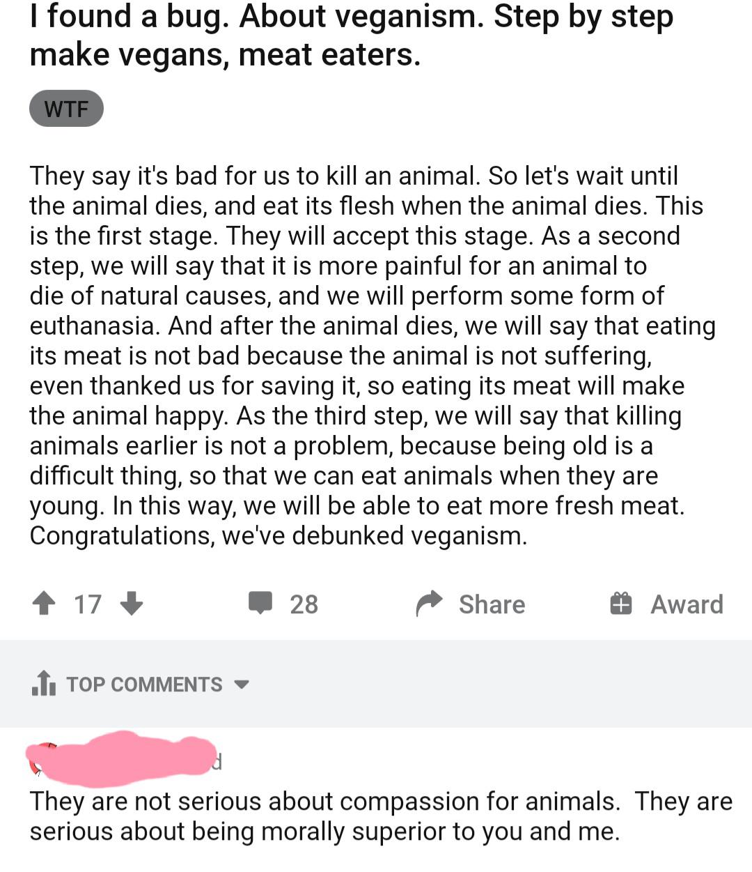 Pack it up guys, veganism has been debunked! We'll have to find