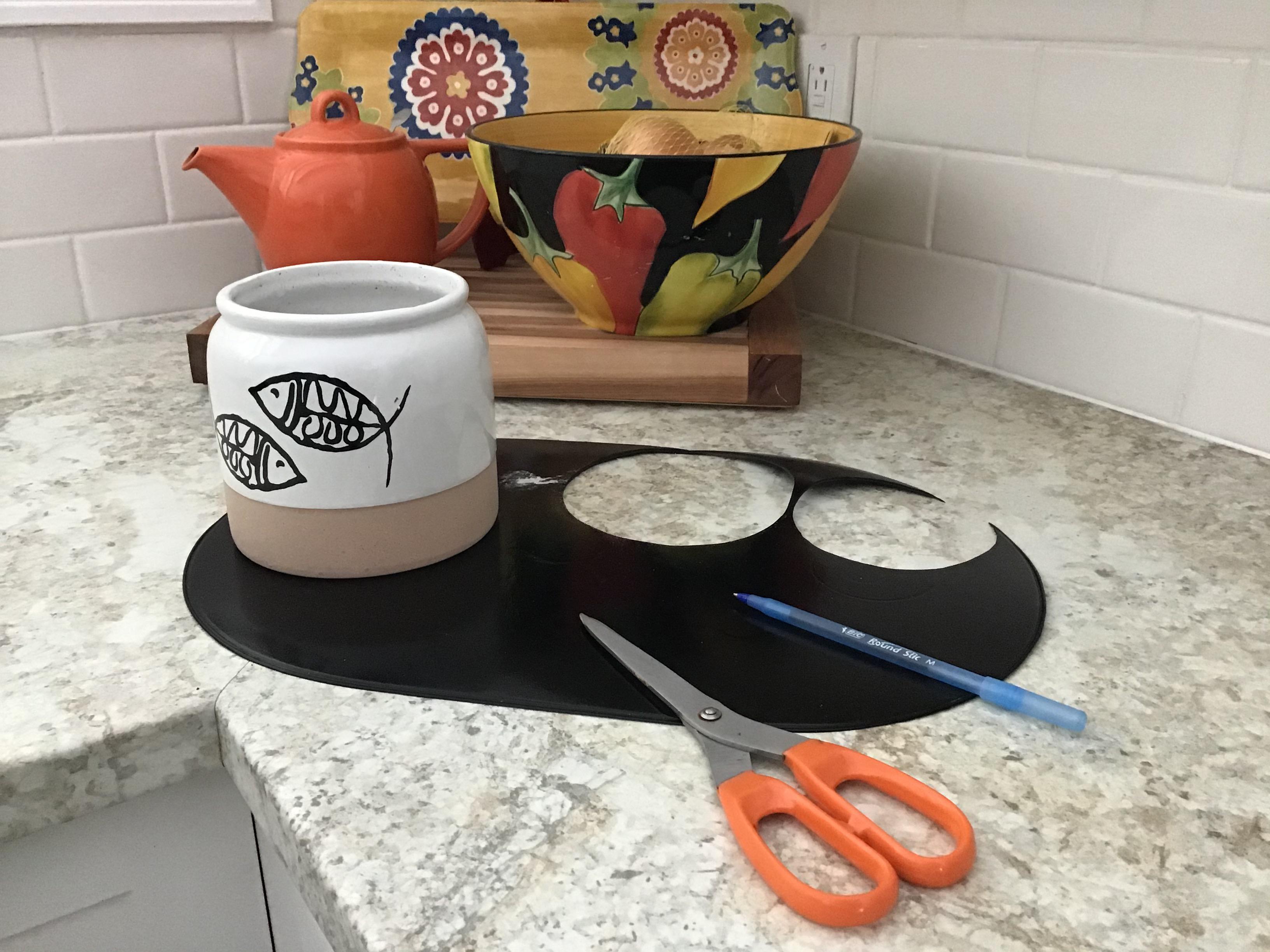 Tip I cut noshow coasters from cheap plastic/vinyl placemats to