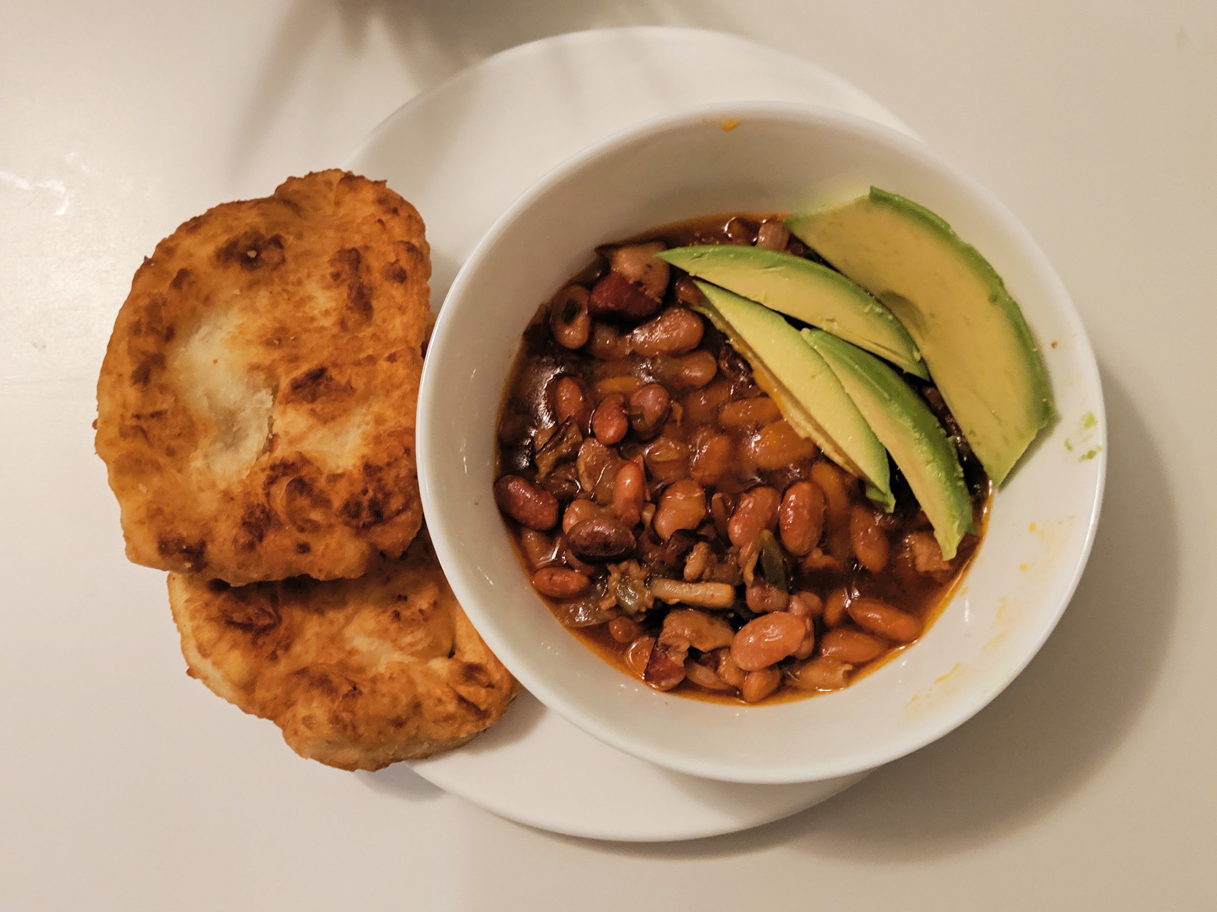 First instant pot meal Mexican style pinto beans and fry bread. r