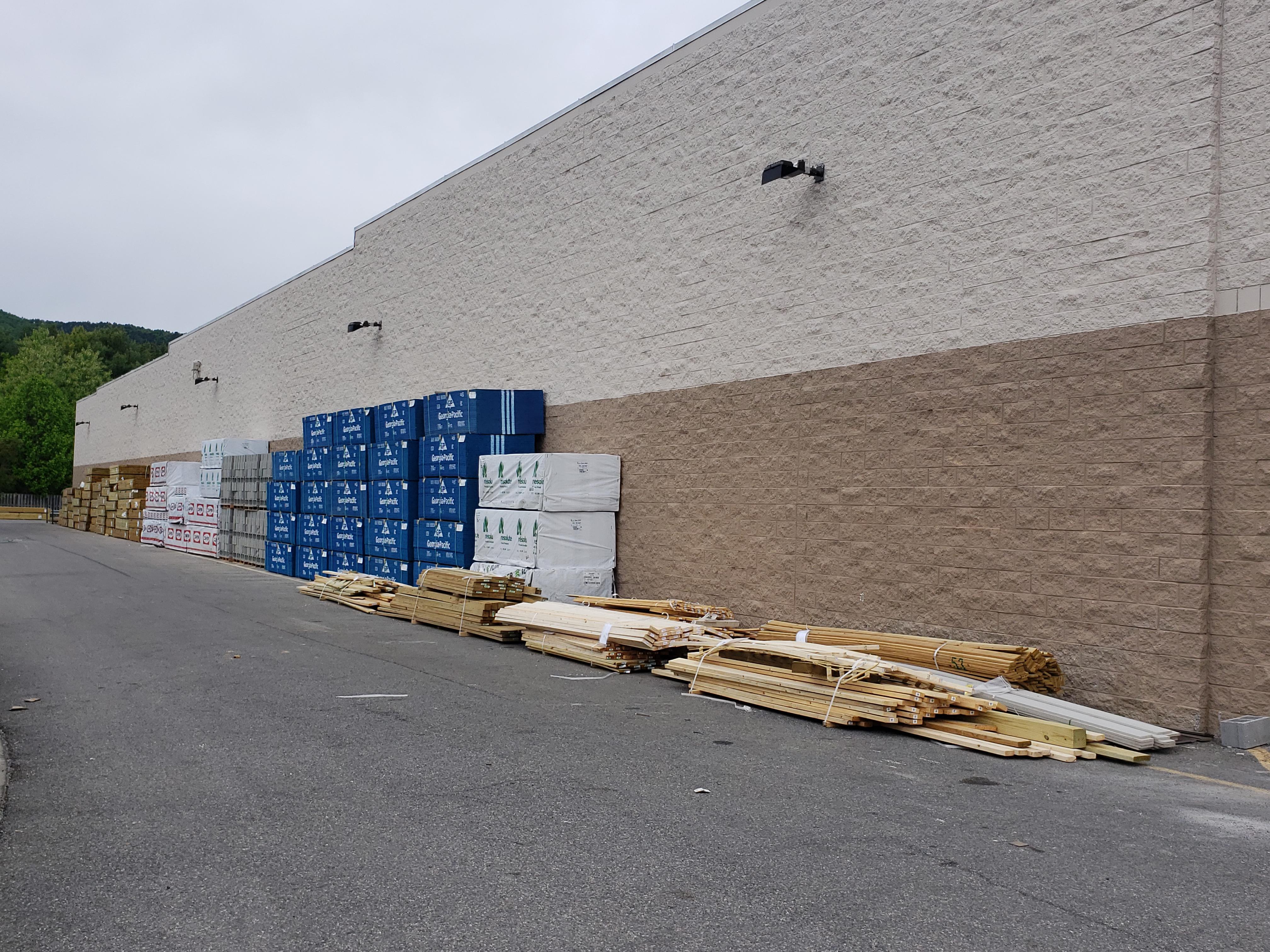 24 pallets of OSB stored outside in the rain not including the 16