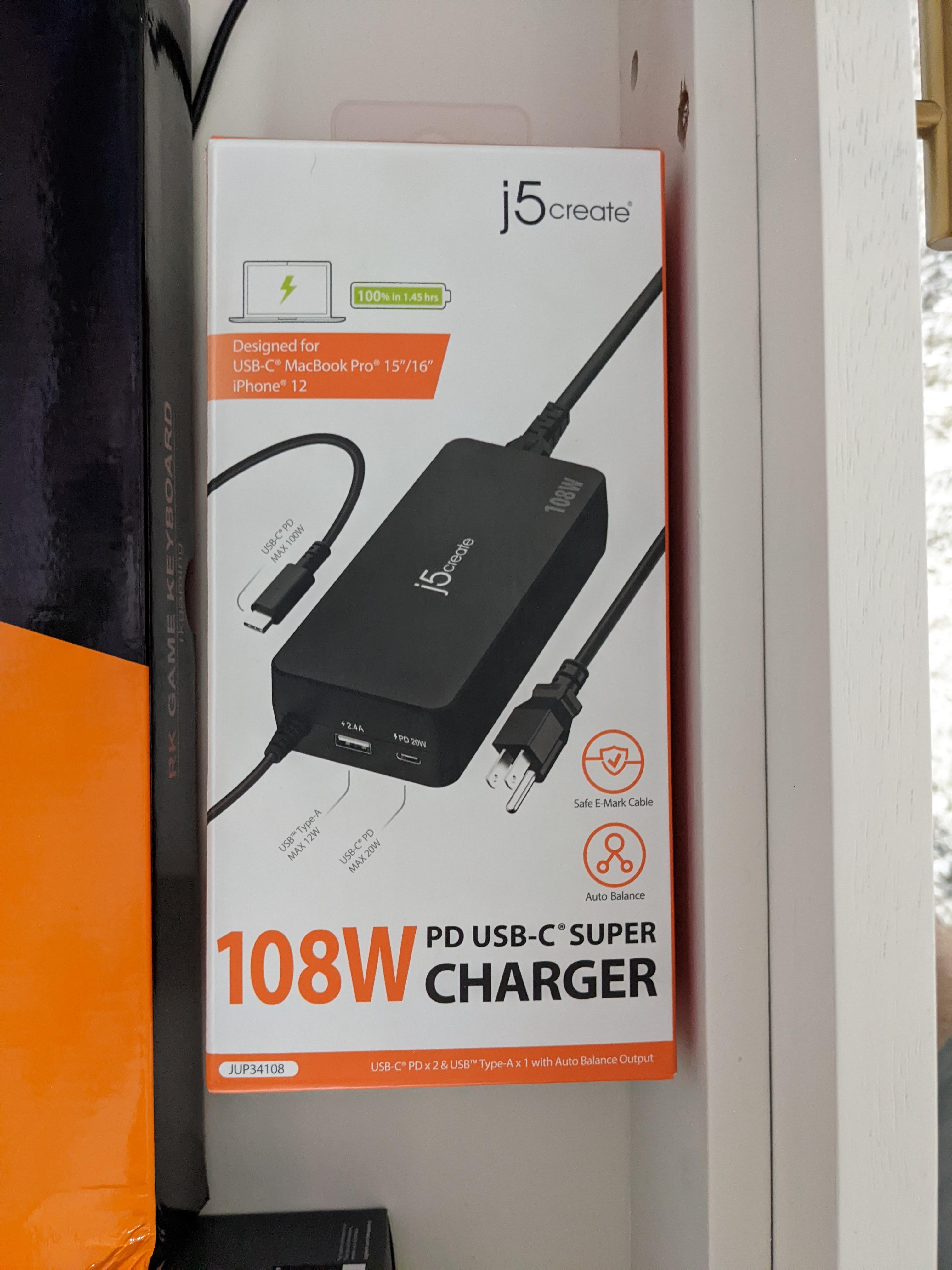 Any reason this j5create 108W PD charger won't work for the deck? r