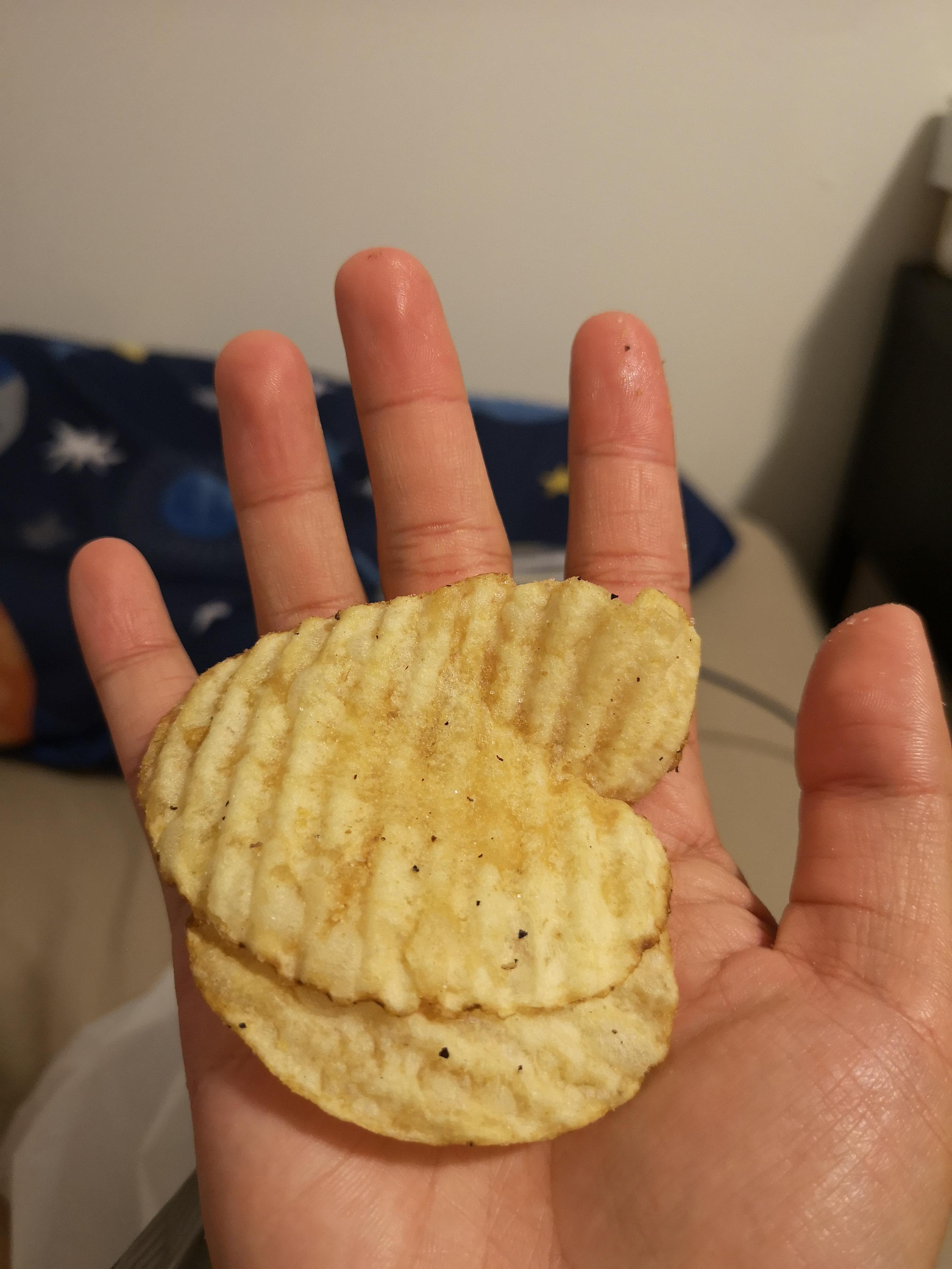 These chips stuck together to create the biggest chip I've ever found