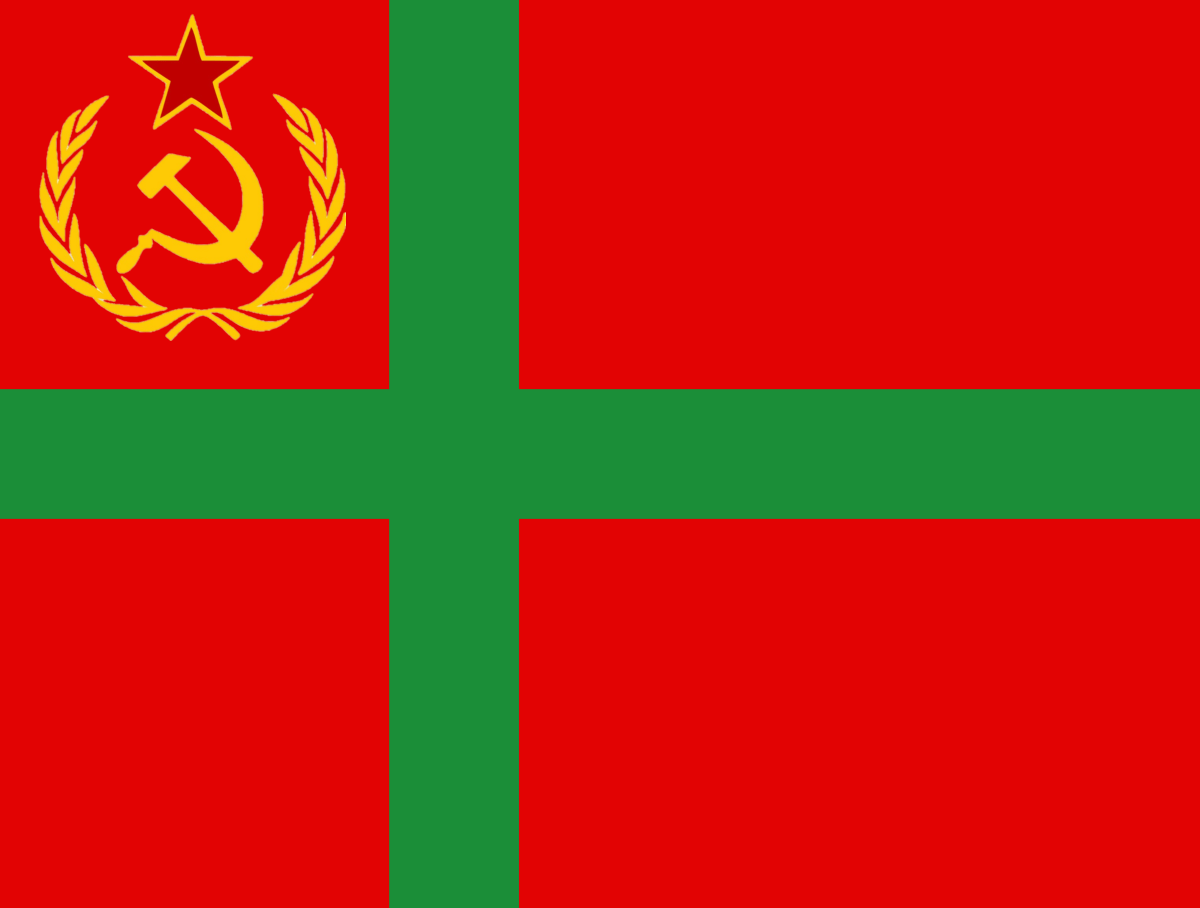 Alternative Bornholm (Danish) flag, after the Soviet occupation. r