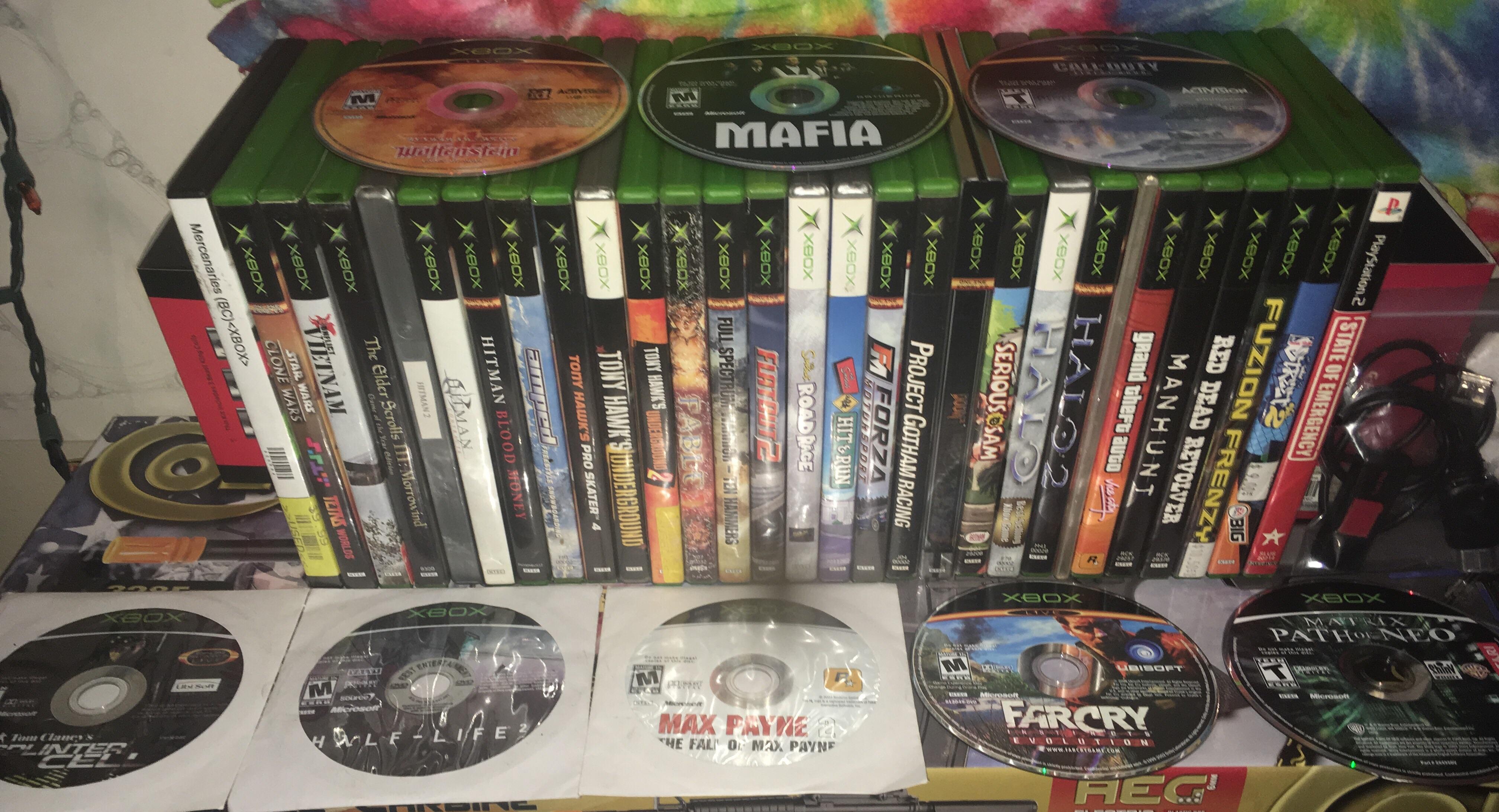 my current xbox game collection r/originalxbox