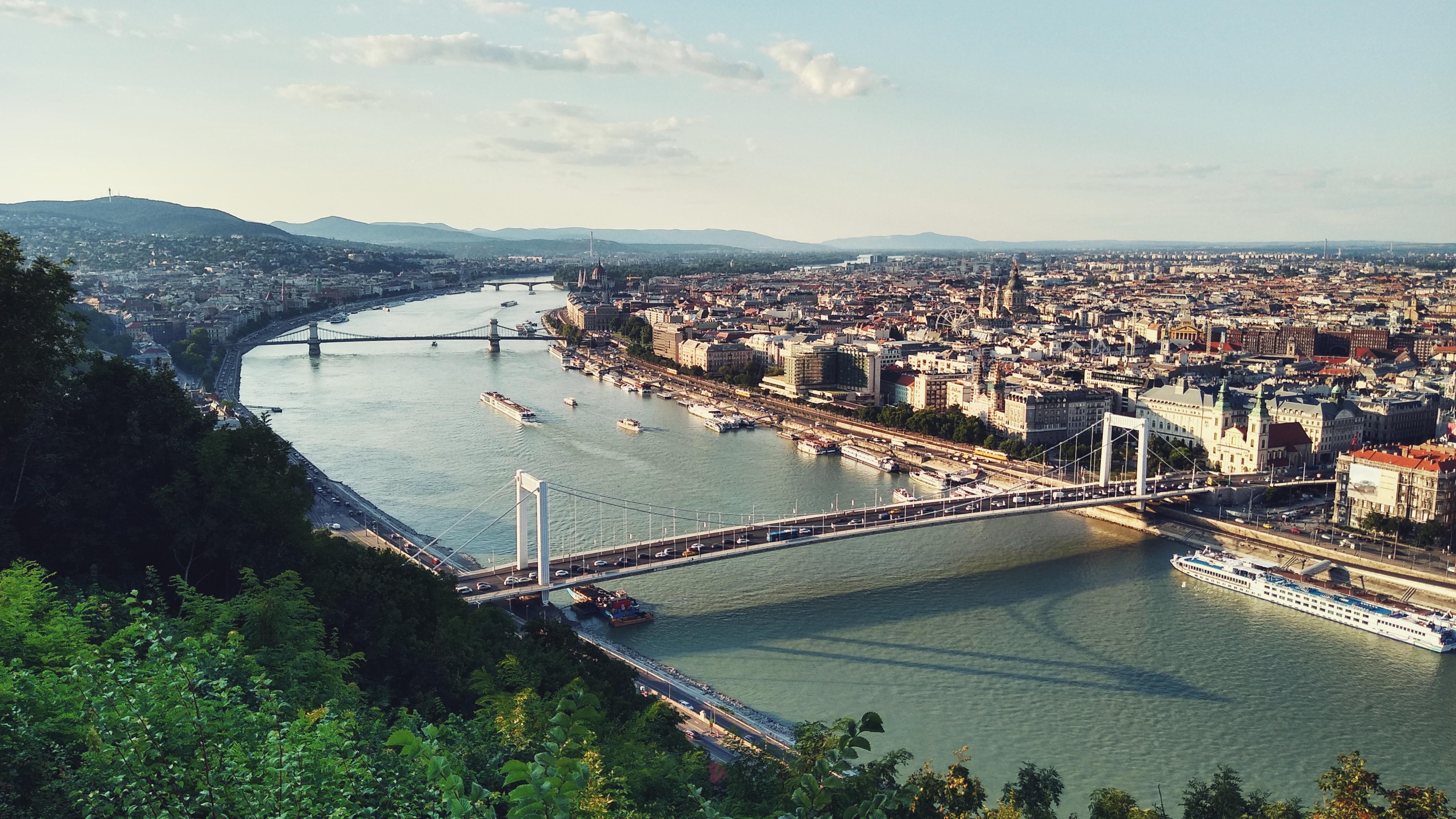 The Buda and Pest of Budapest a memory from prettier times, July 2019