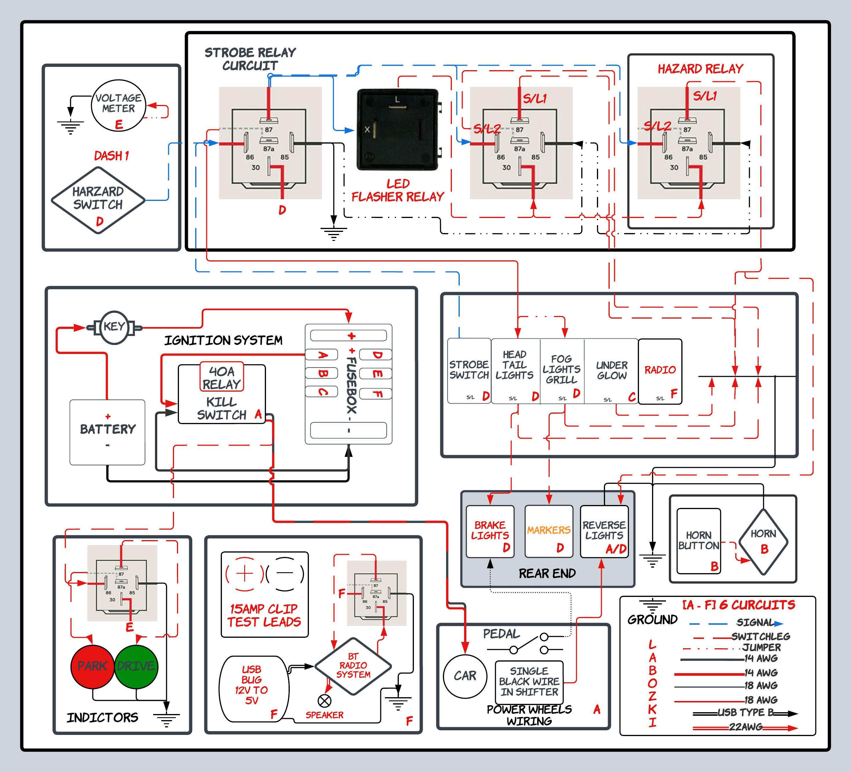 Upgraded Power Wheels Wiring Diagram : r/PowerWheelsMods