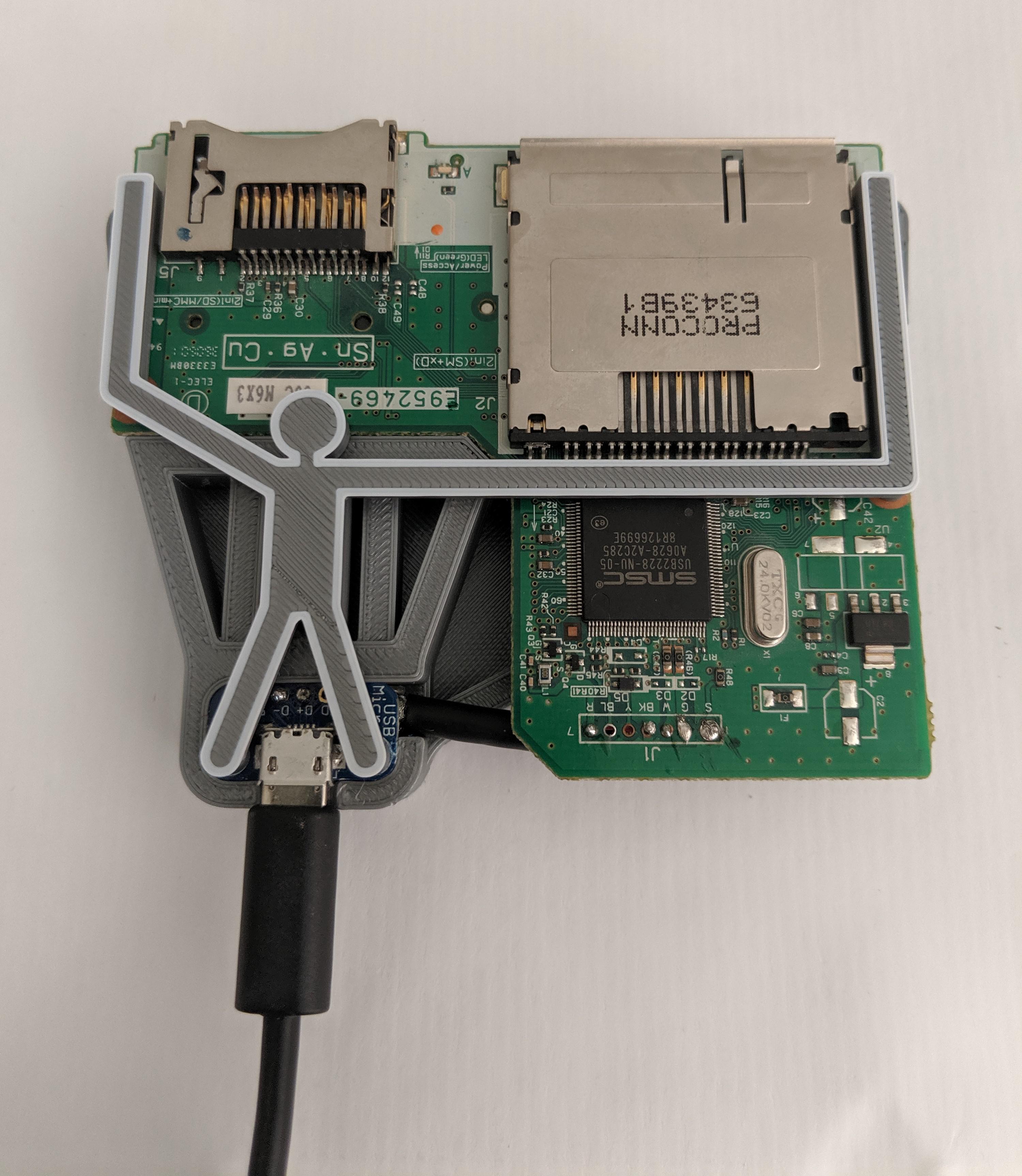 I designed and printed a case for an old internal 3.5" flash card