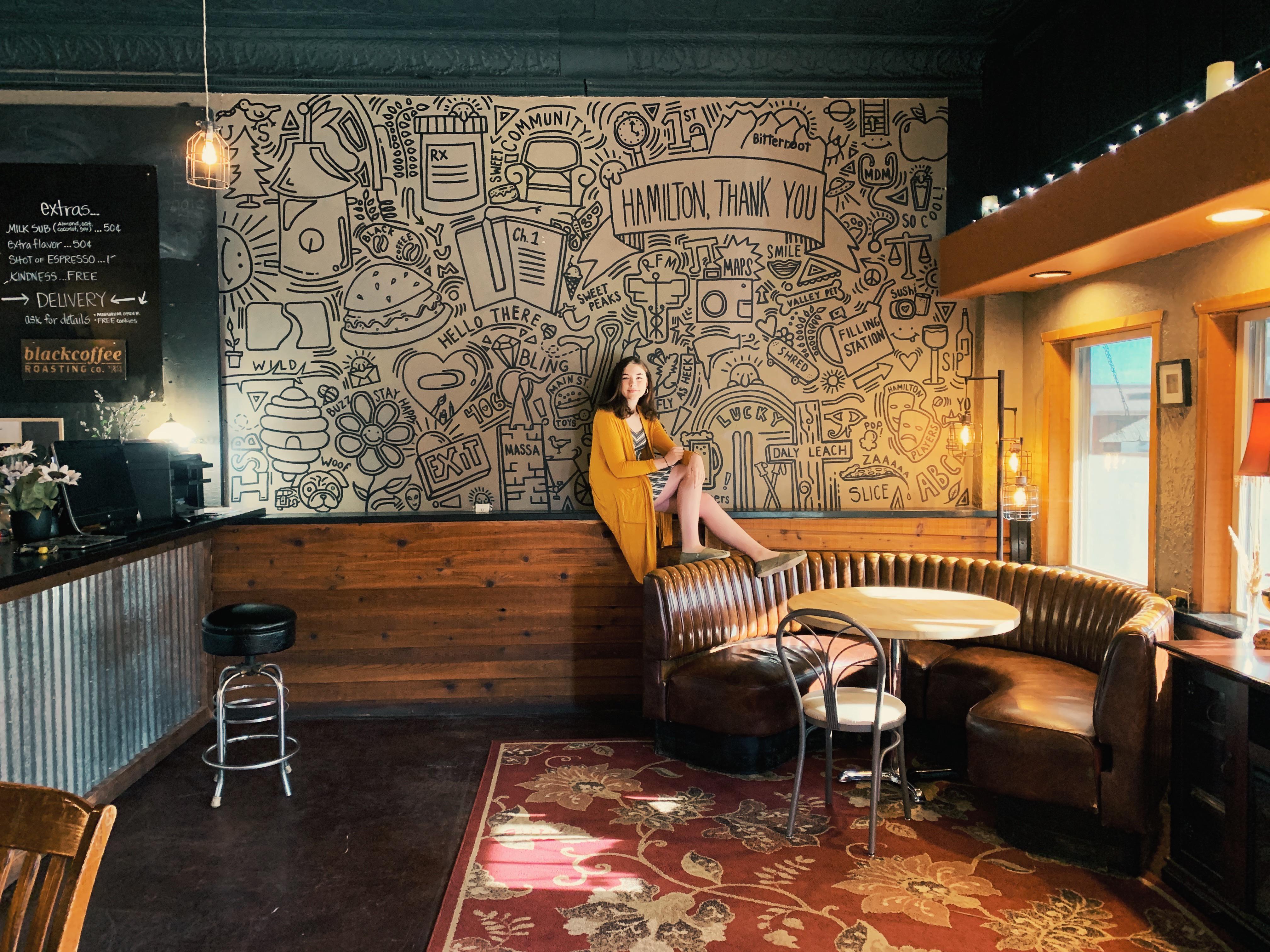 A mural I painted in a Hamilton MT coffee shop r/Montana