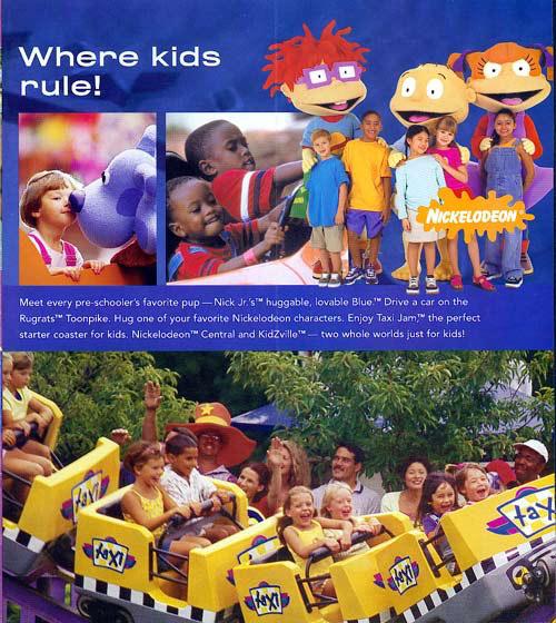 Kings Dominion brochure from 2001Nickelodeon Themed r/nostalgia