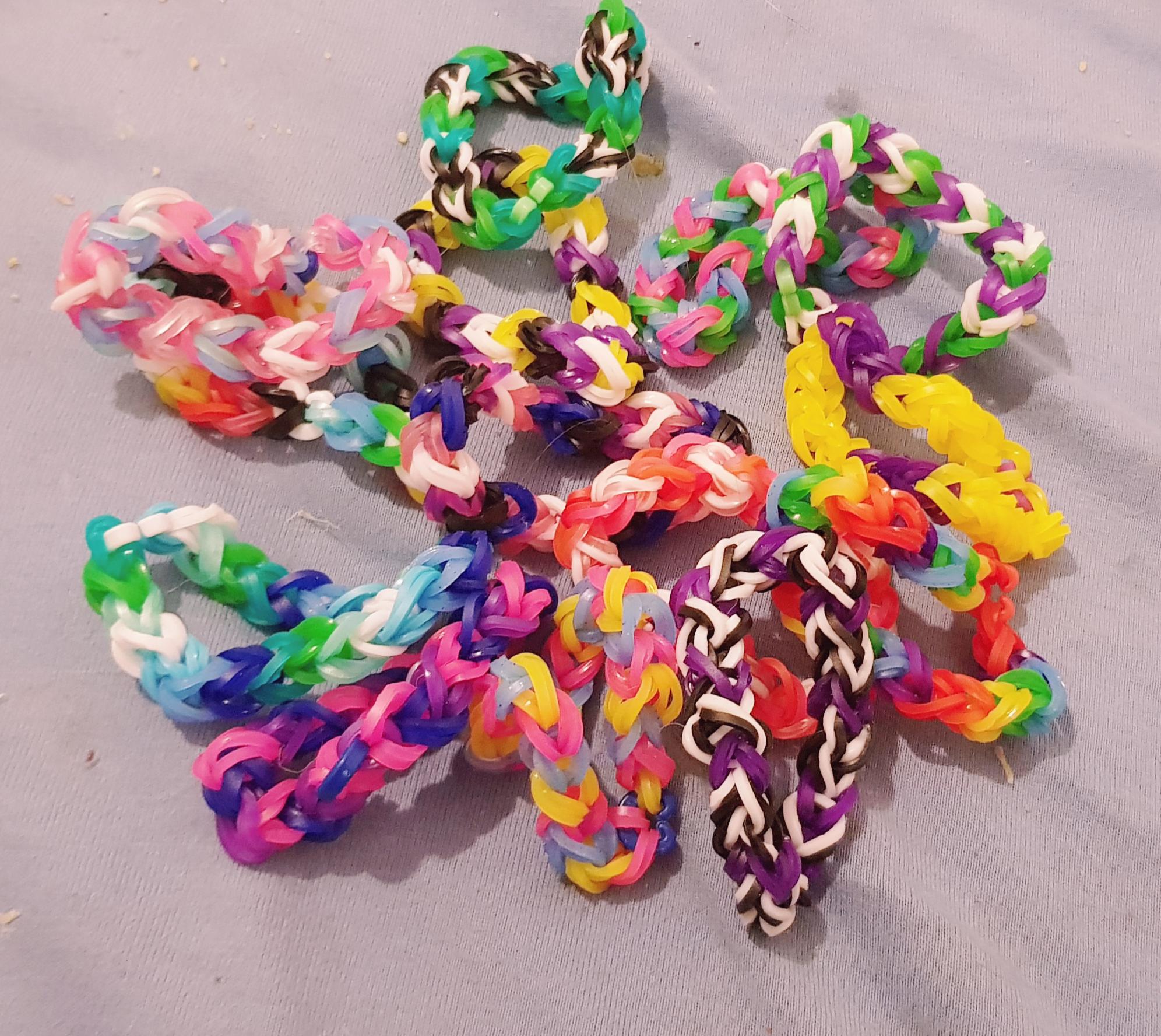 So I bought those band looms that were popular in 2014 and made a bunch