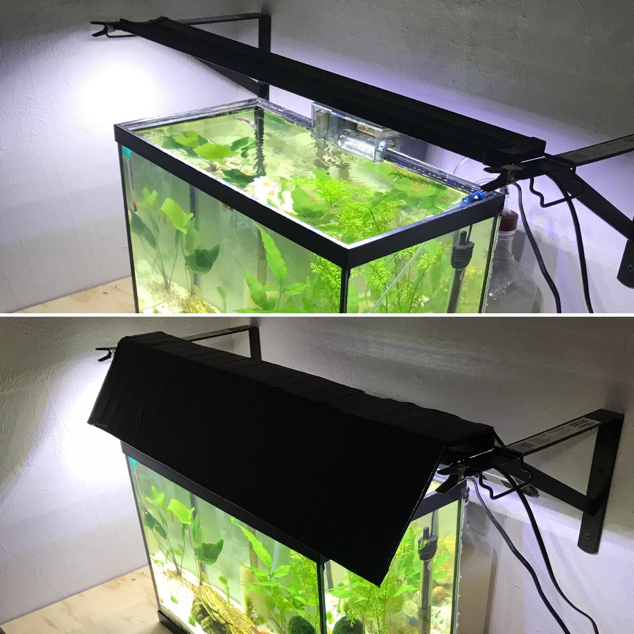 Made a custom light ballast out of foam board, black duct tape, and