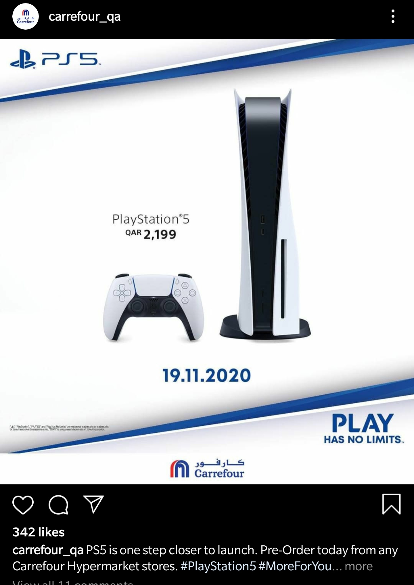ICYMI PS5 Preorders started at Carrefour Qatar [EU prices] r/qatar