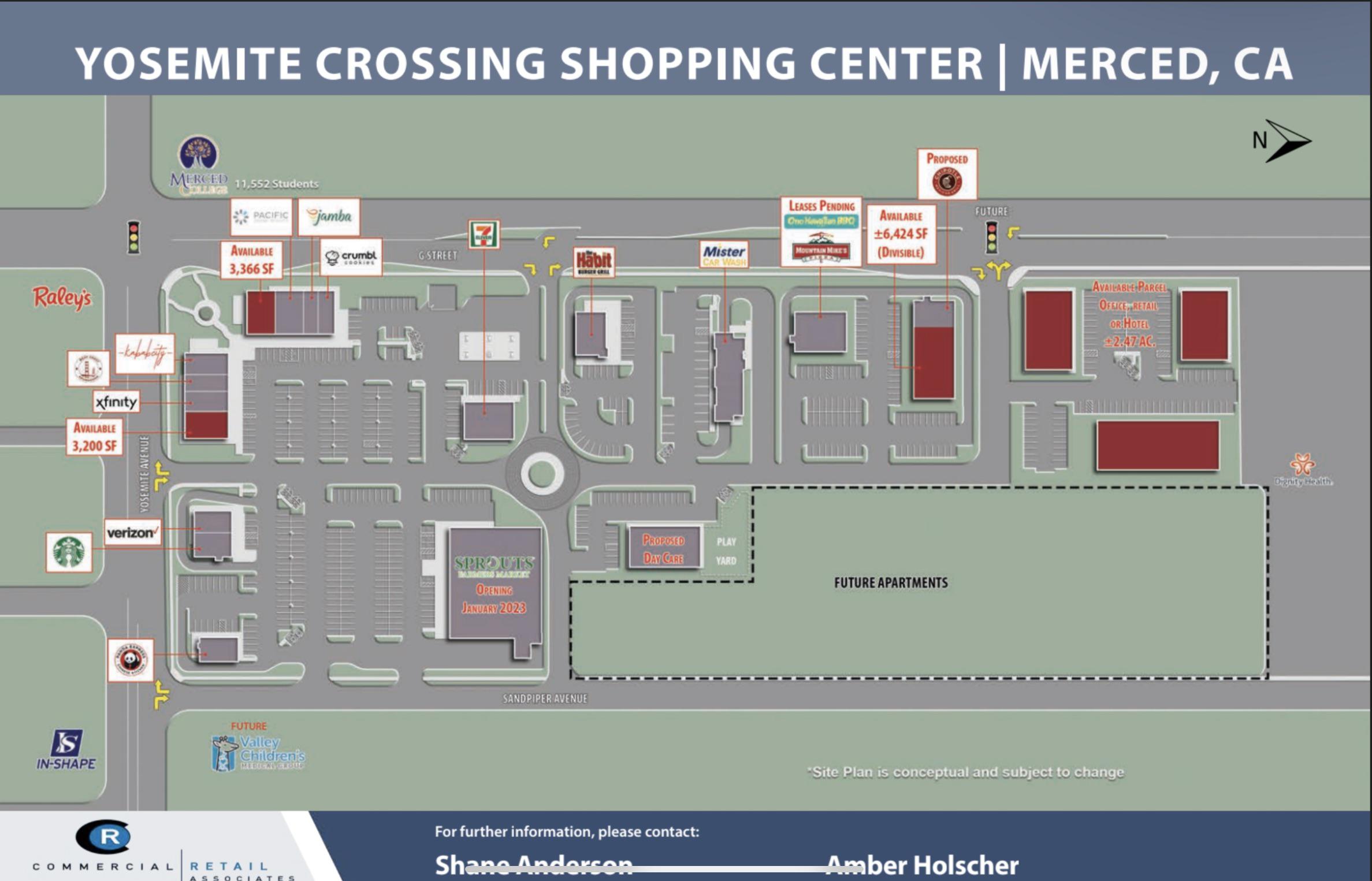 Updated businesses coming to Yosemite Crossings so far r/Merced