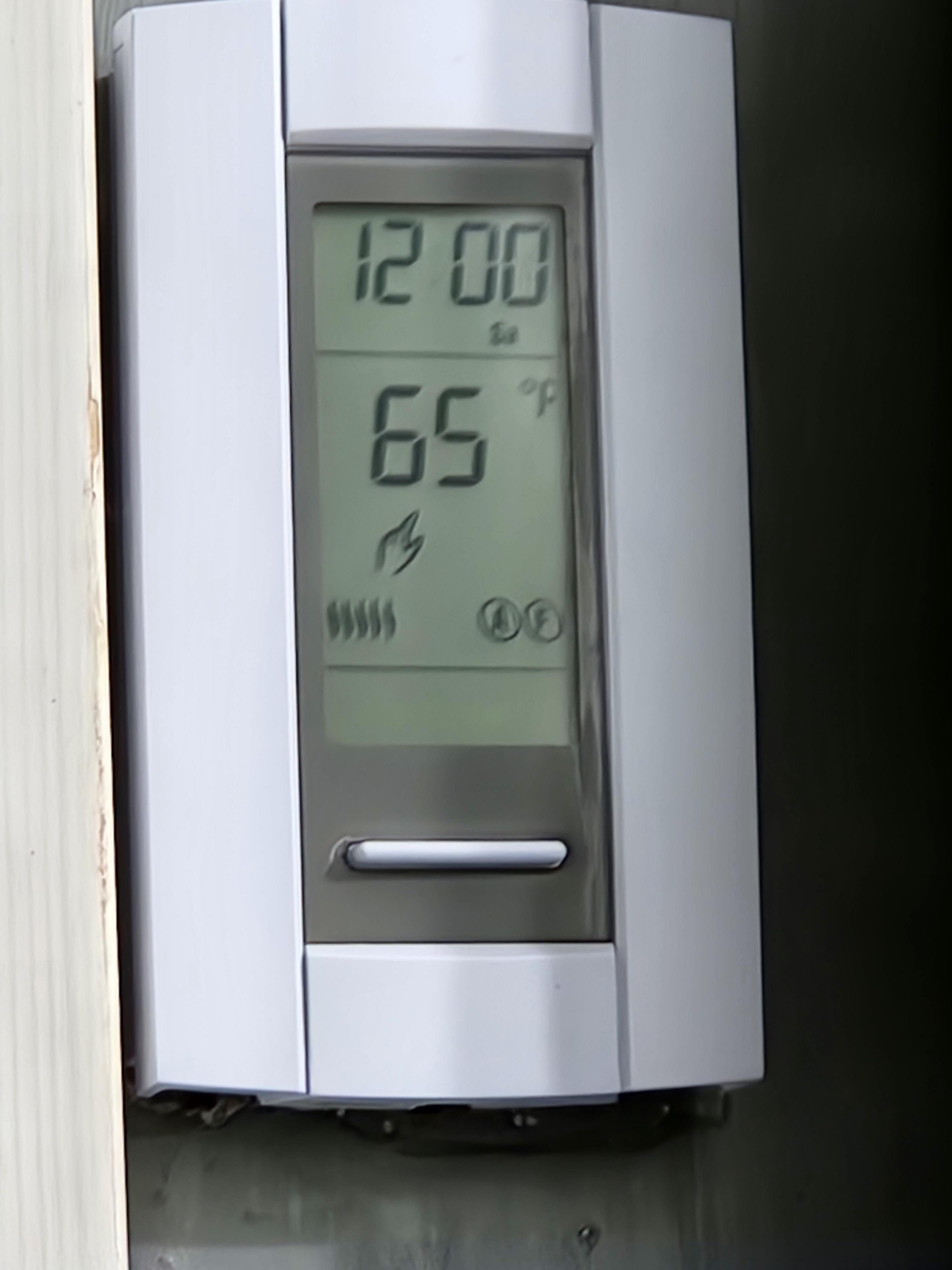 I recently moved and the bathroom has heated floors that are controlled