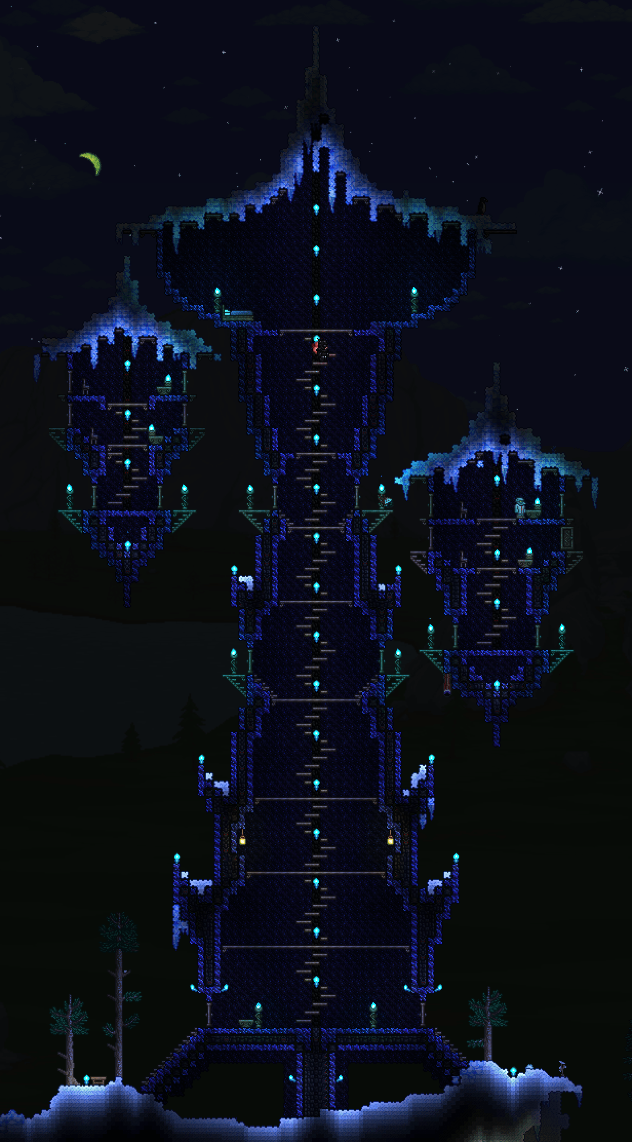 Wizard tower I built for friend Terraria