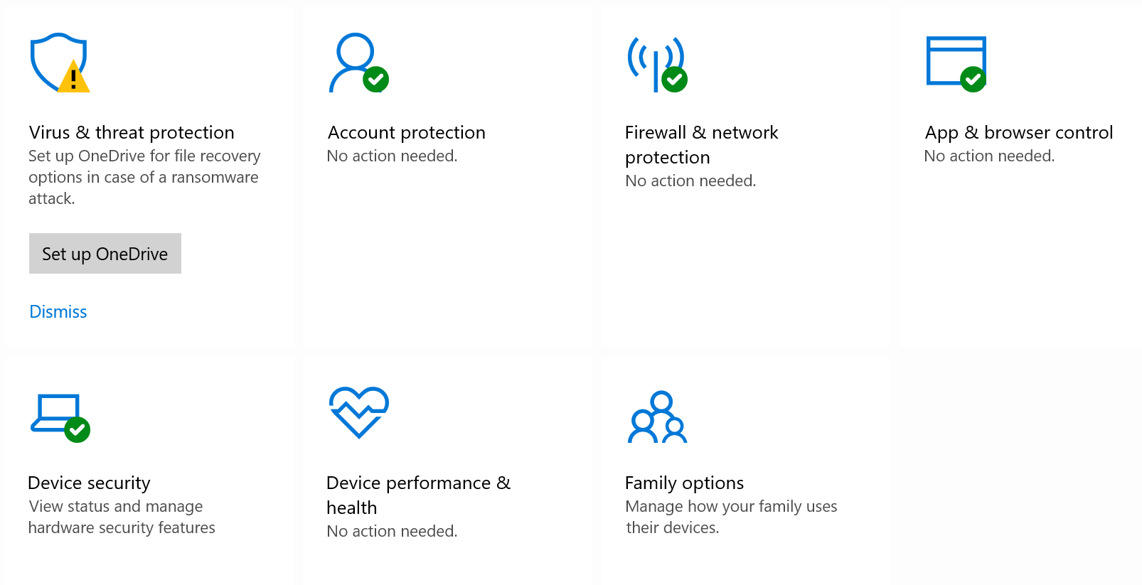 Windows Defender wont remove this warning sign until I start using