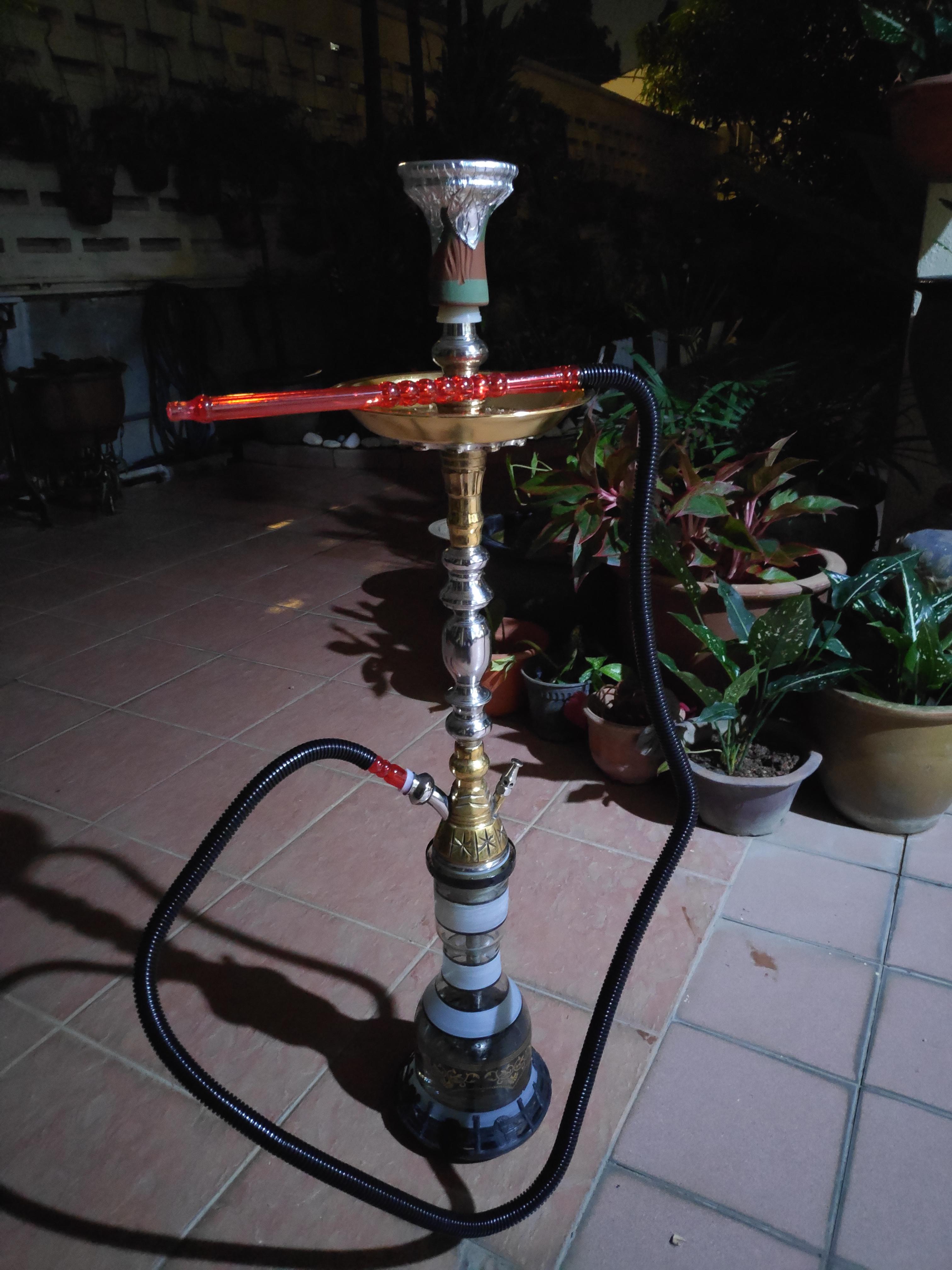King of shisha flavours, Afzal Pan Ras. Old school setup in a KM Steel