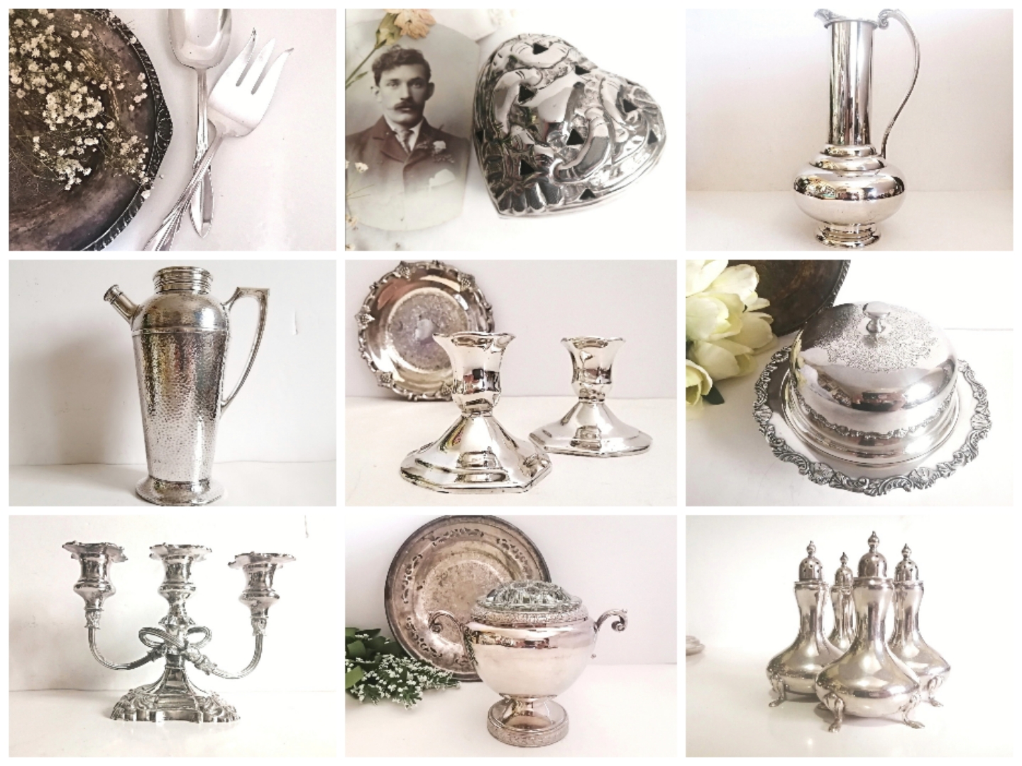 Vintage & Antique silver plated decor listed in my Etsy shop. Link in