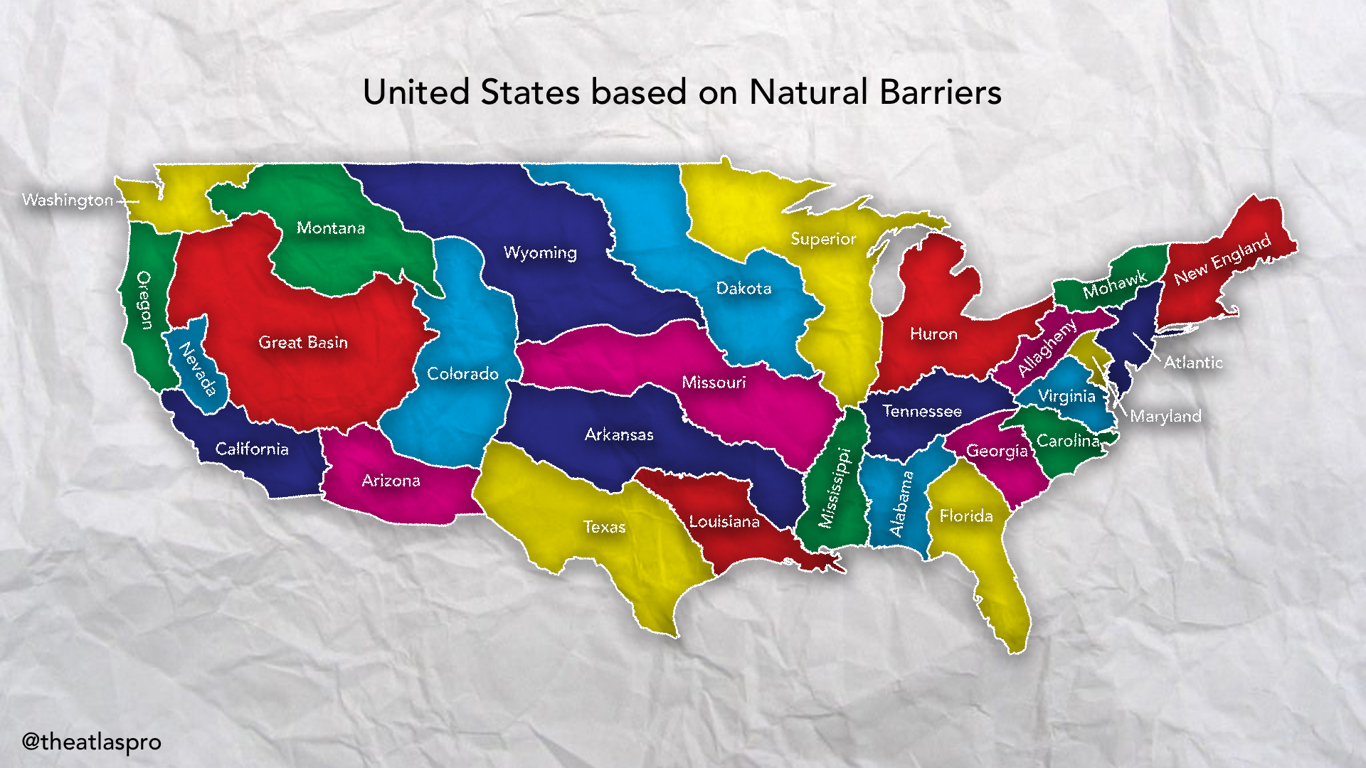 Redrawn US borders based on natural barriers r/MapPorn