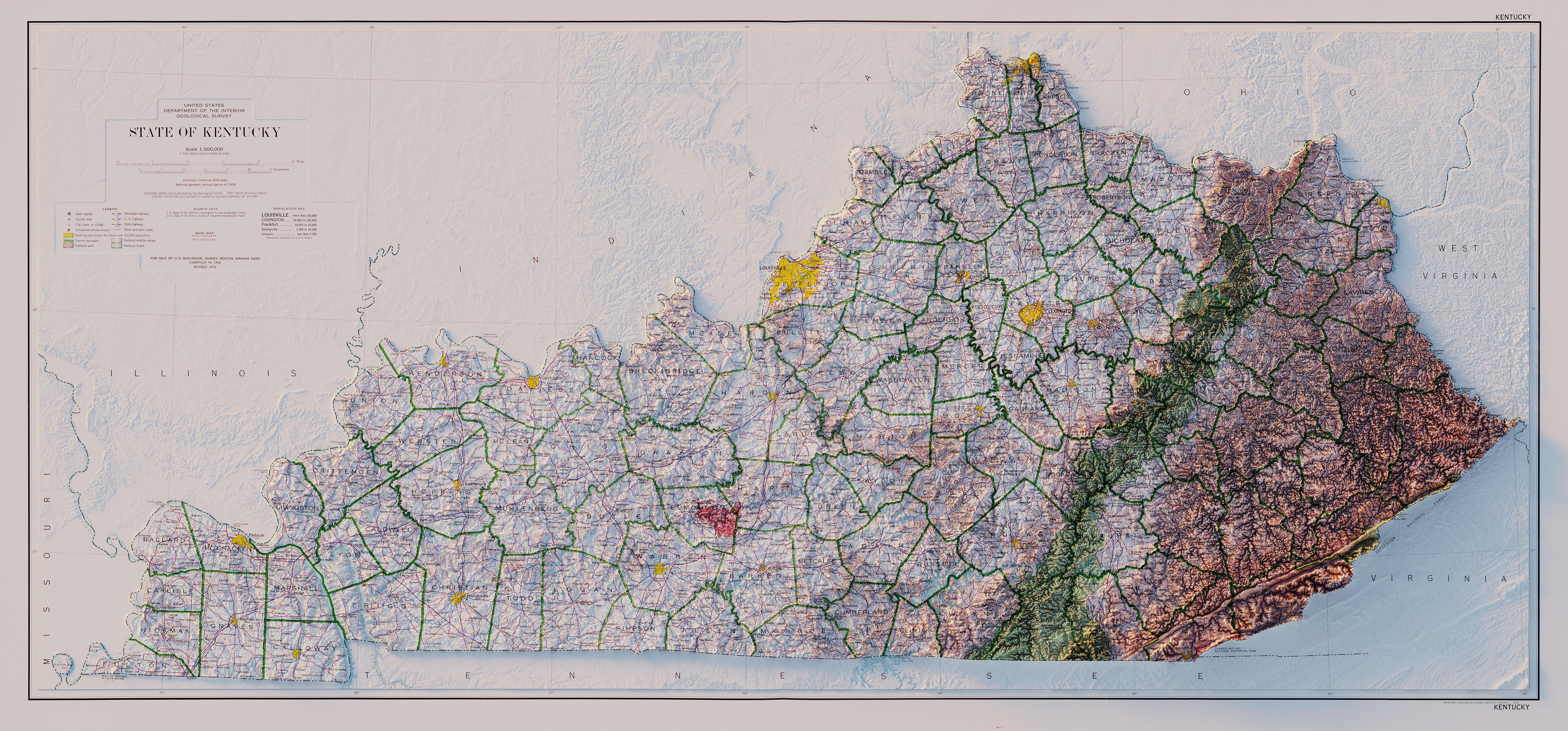 Kentucky Land Survey Maps Hello fellow Kentuckians. I like to make 3D renders of maps and